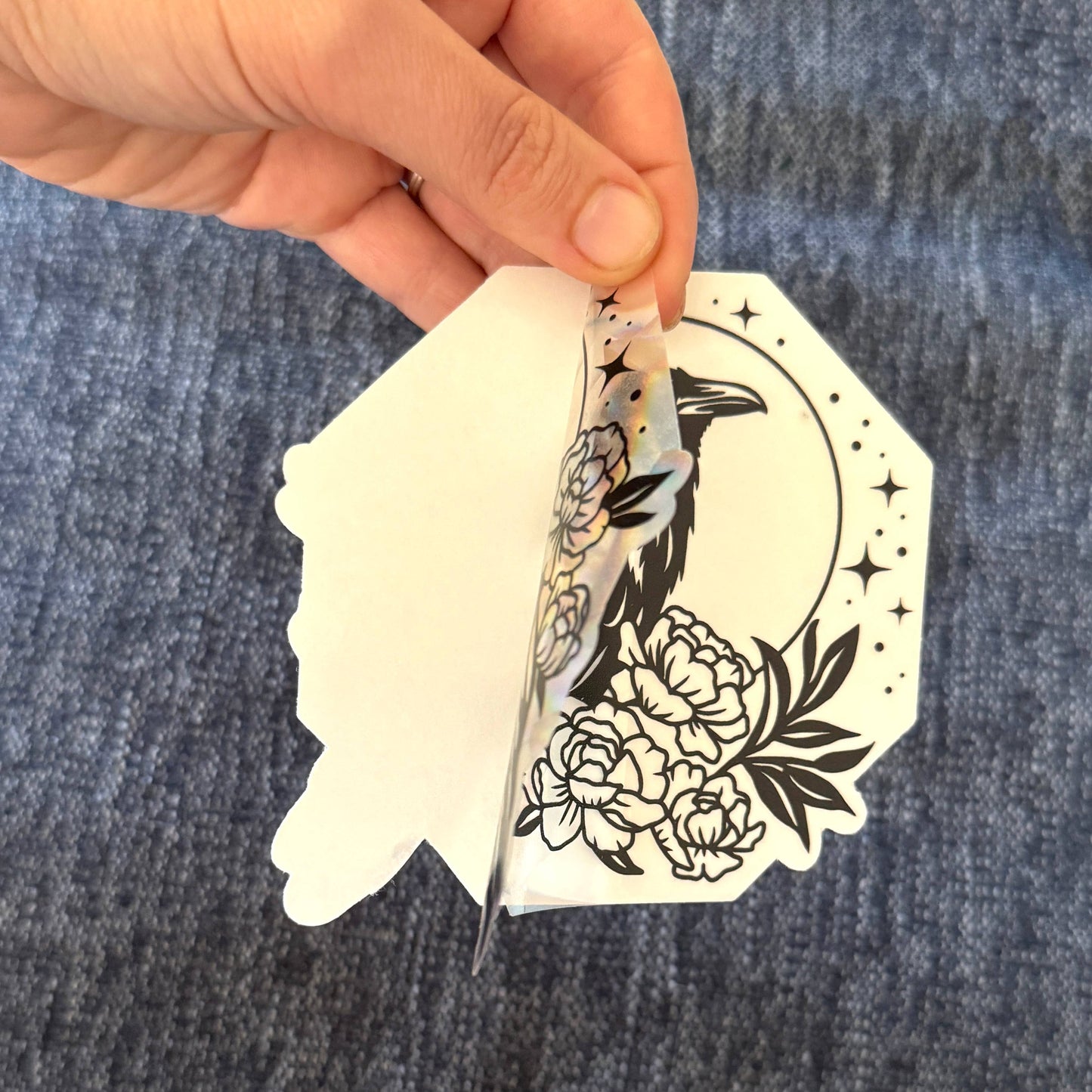Raven Suncatcher Sticker | Rainbow Window Decal
