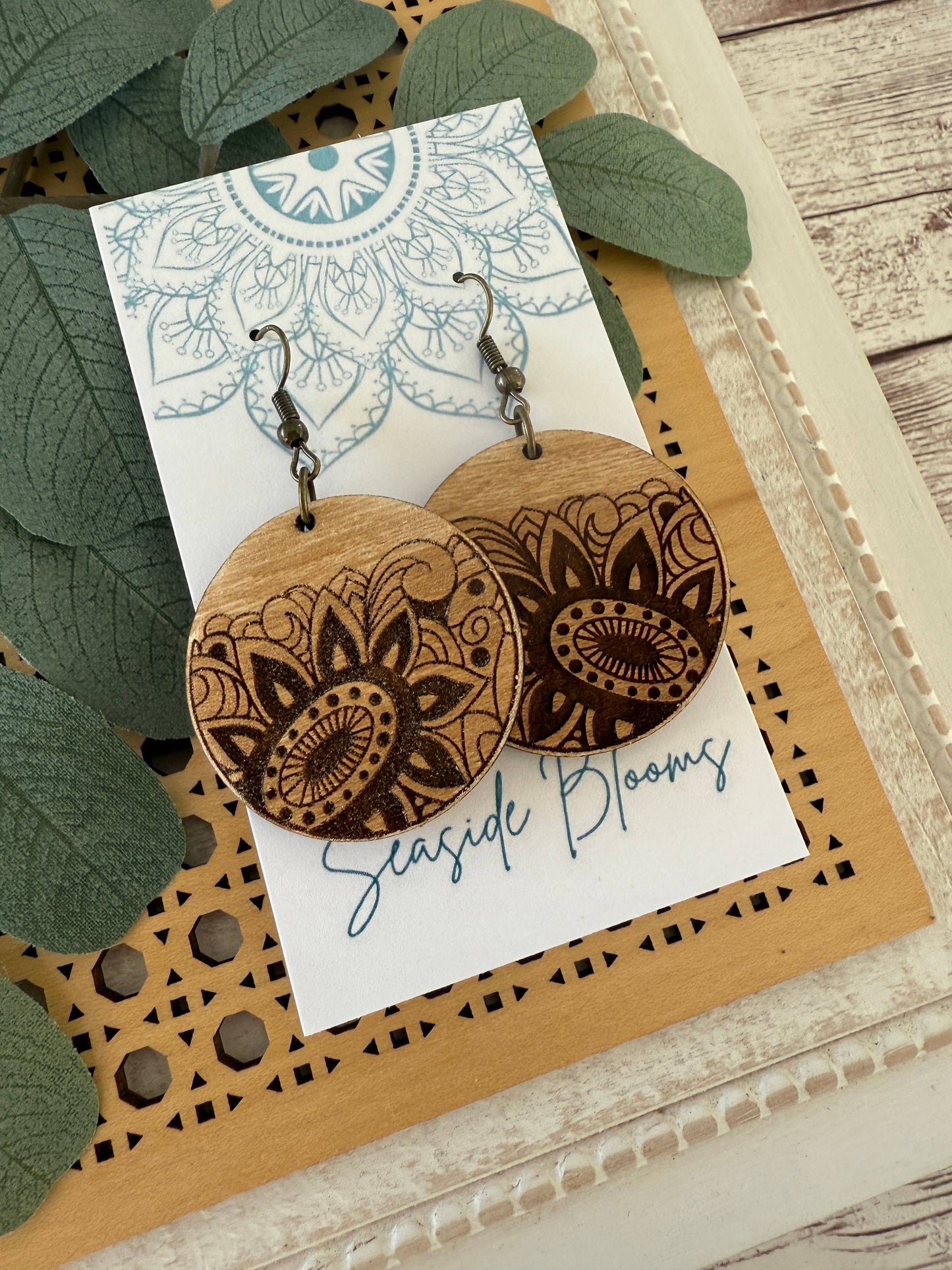 Maple Wood Bohemian Earrings  