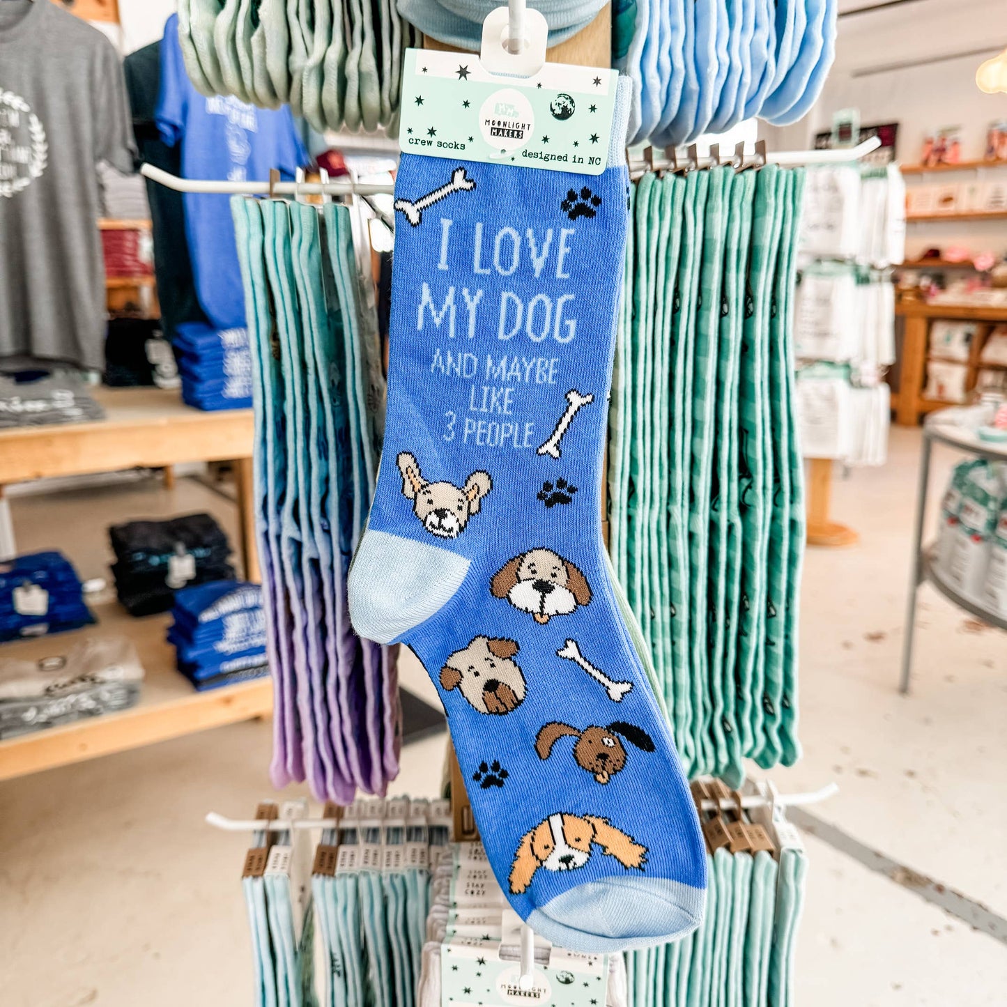 I Love My Dog & Maybe 3 People - Unisex Socks