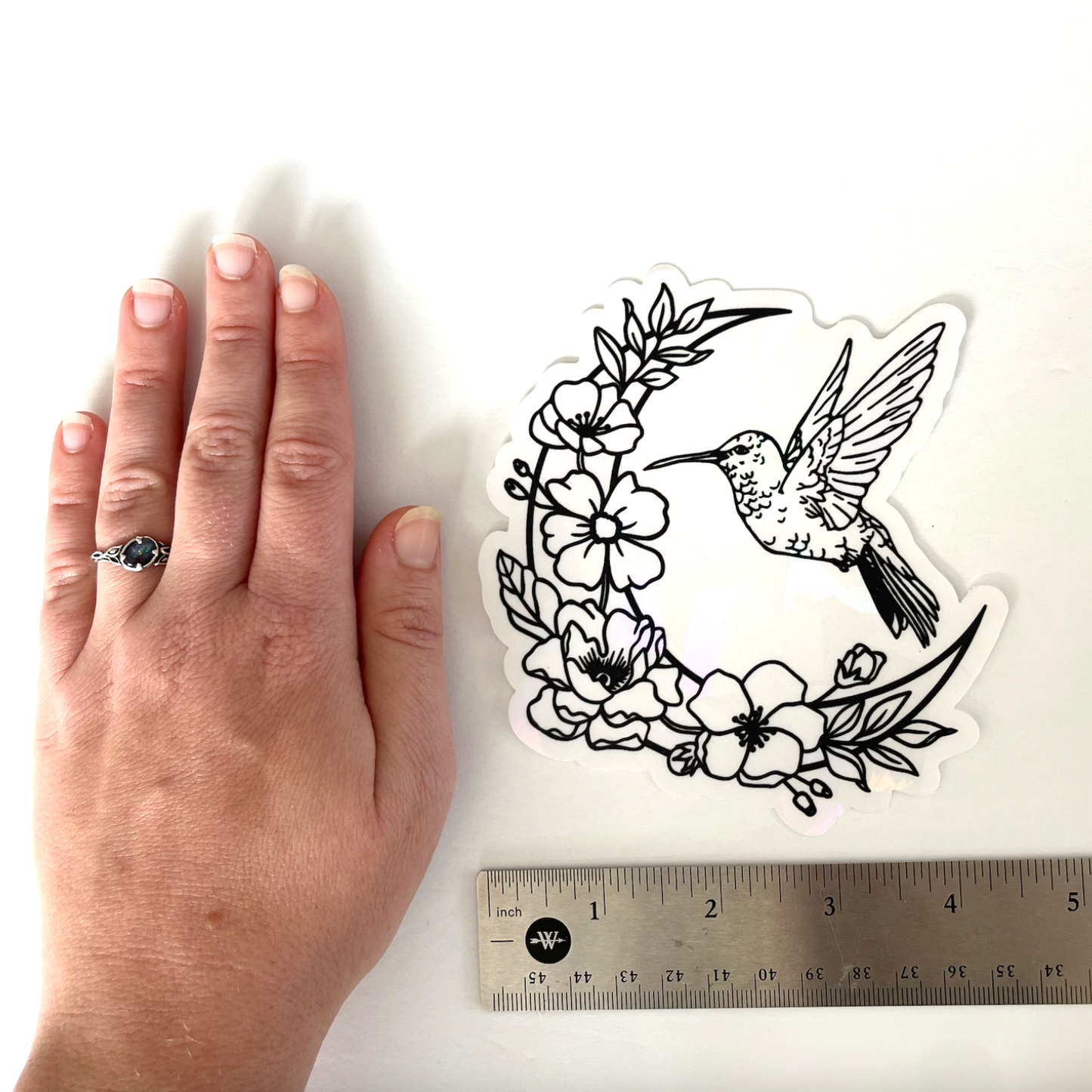 Hummingbird Suncatcher Sticker | Rainbow Window Decal