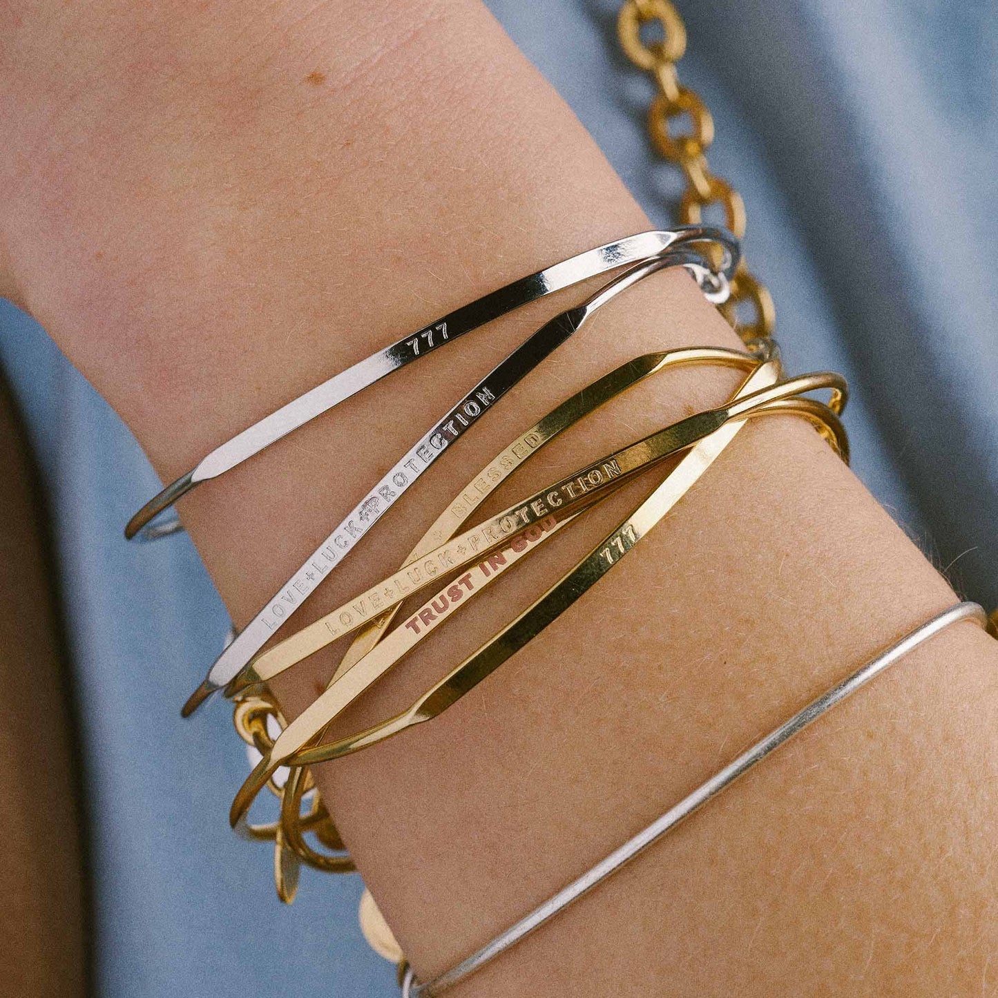 Love + Luck + Protection Affirmation Bangle