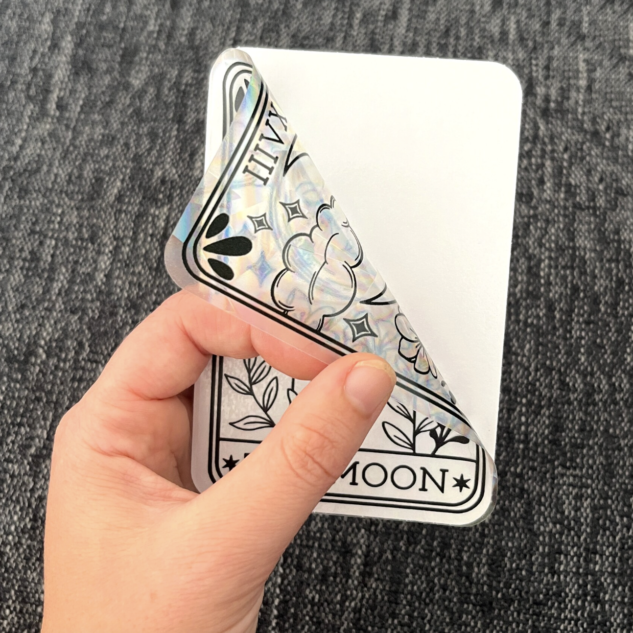 Moon Tarot Card Suncatcher Sticker | Rainbow Window Decal