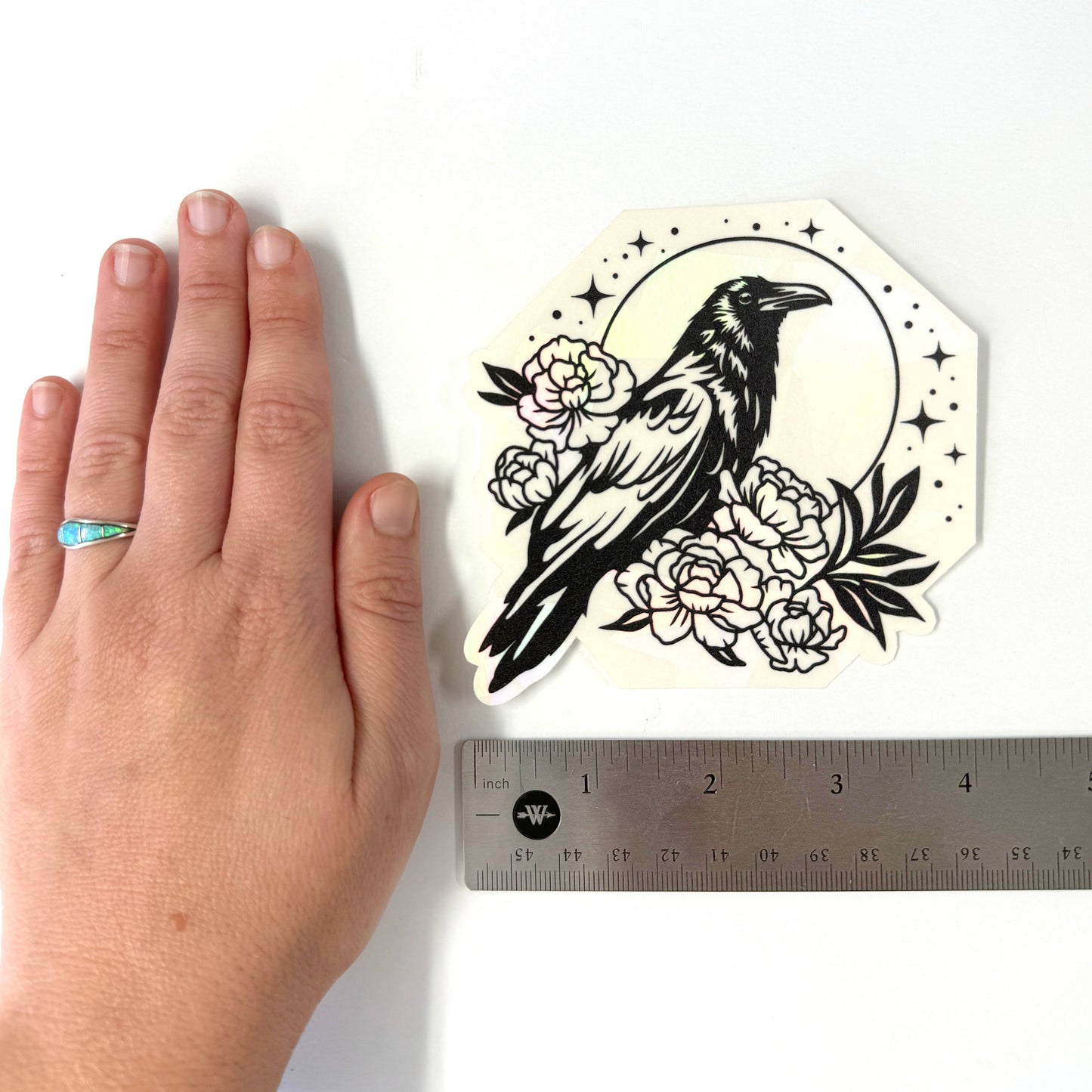 Raven Suncatcher Sticker | Rainbow Window Decal