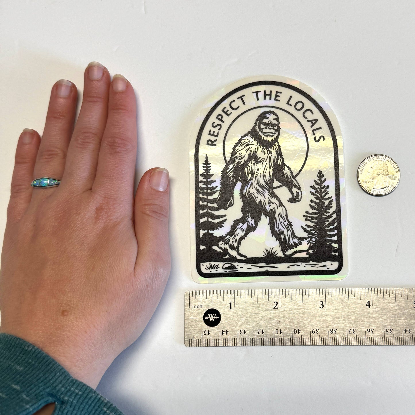 Bigfoot Suncatcher Sticker | Rainbow Window Decal