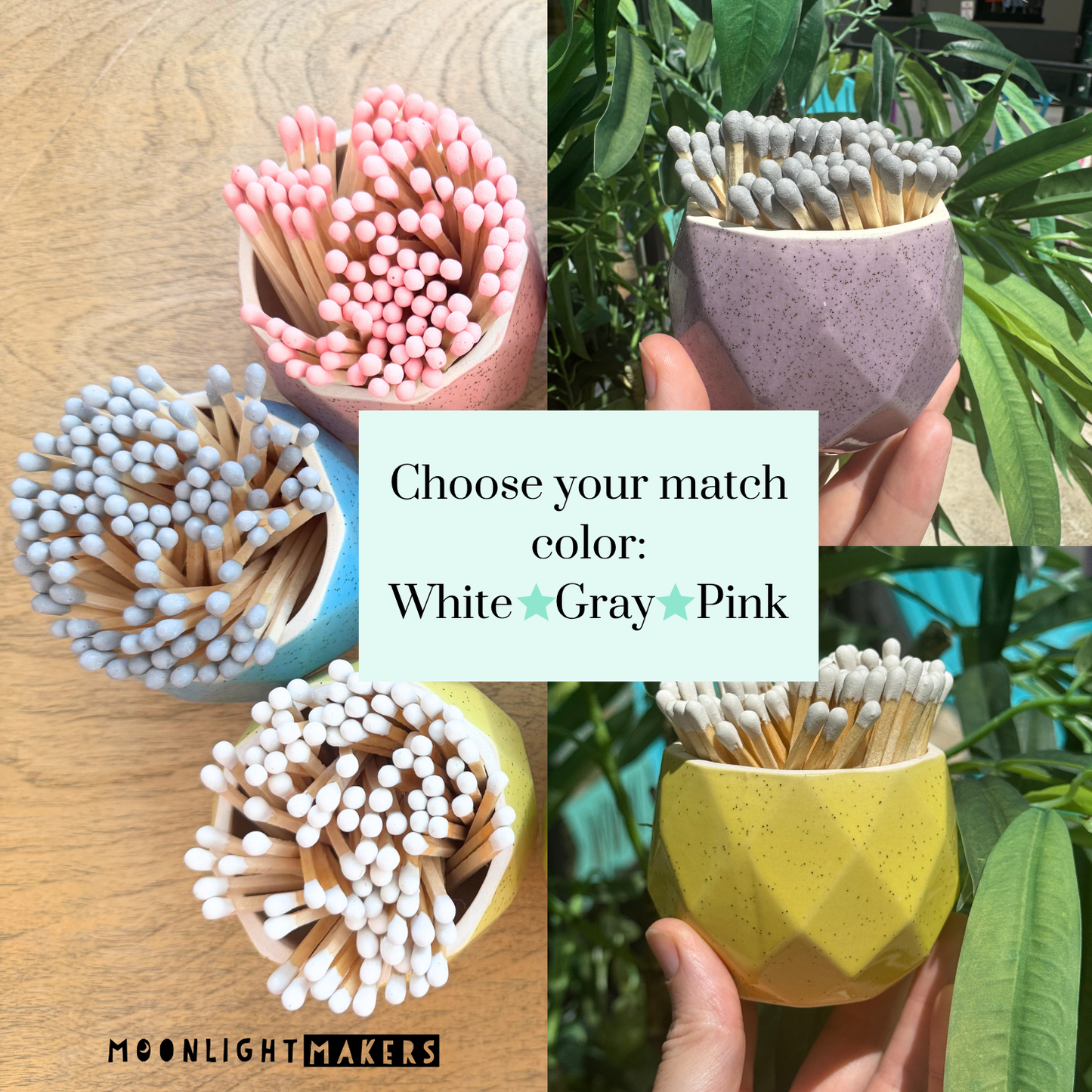 Geometric Match Holders with Matches