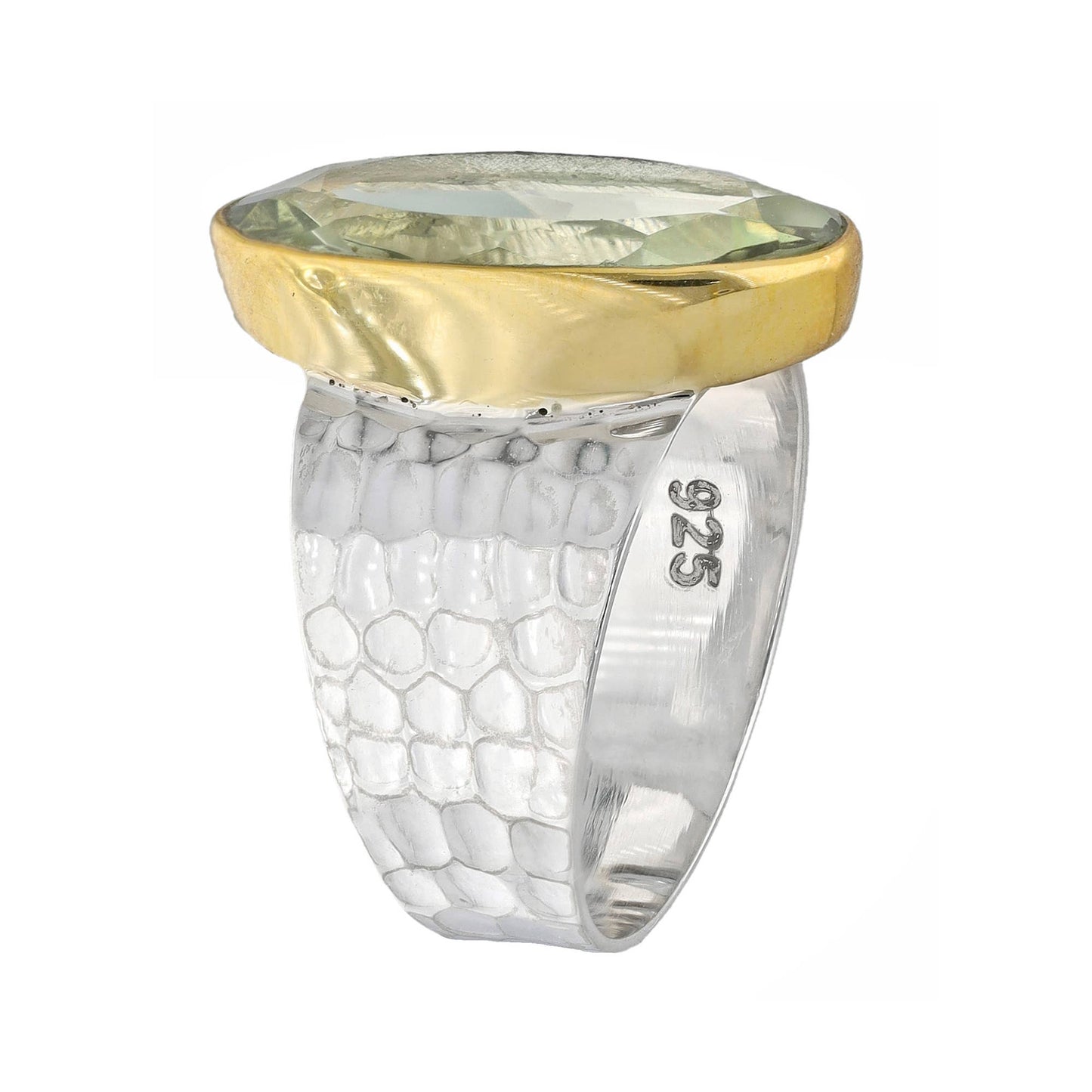 925 Sterling Silver Green Amethyst Verdant Mirage Ring