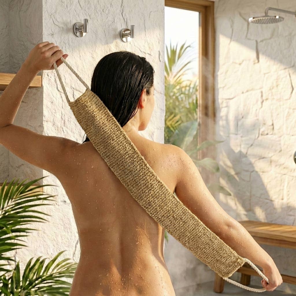 Sisal Linen Back Exfoliating Strap