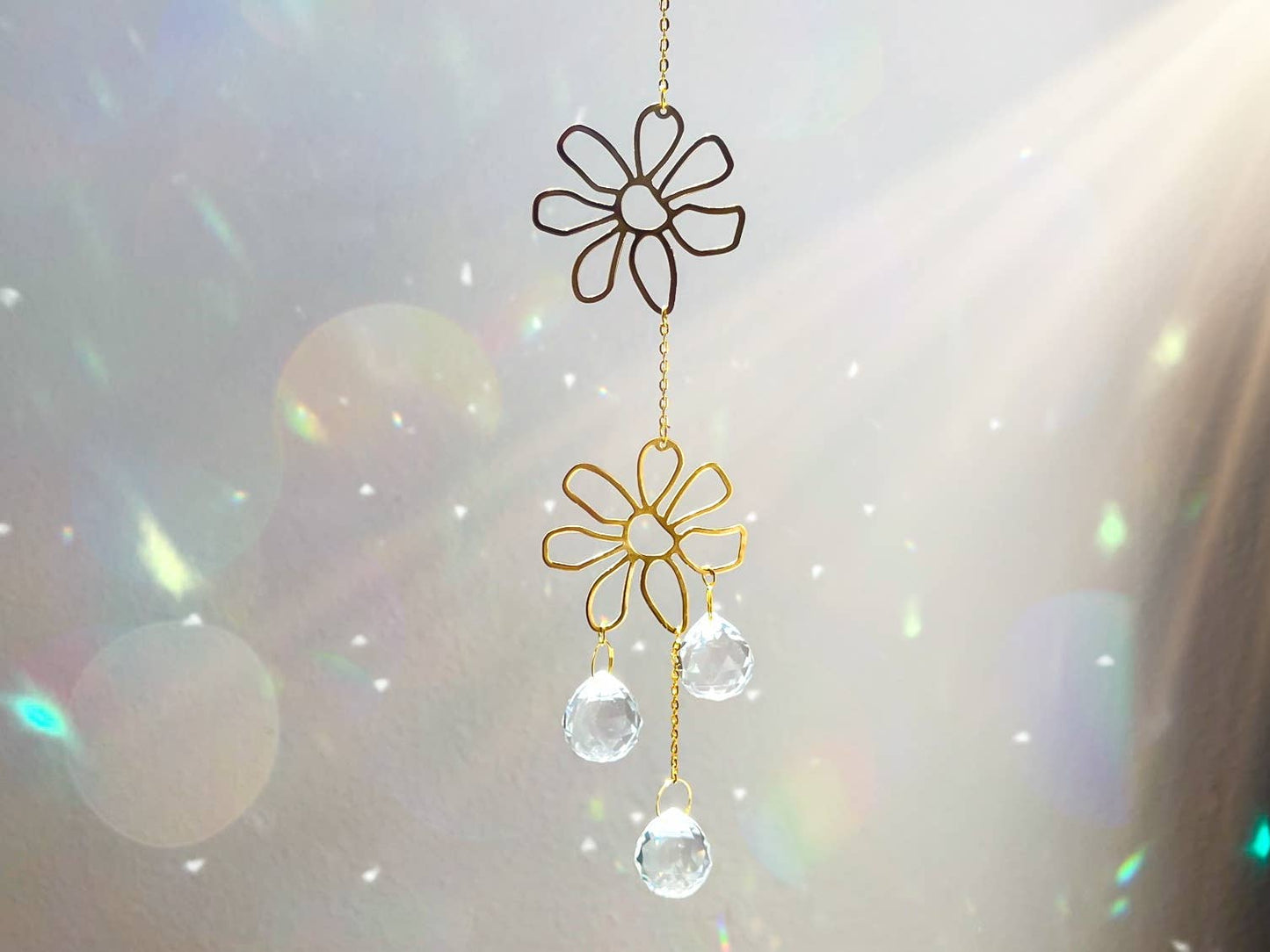 Daisy Crystal Suncatcher Rainbow Prism