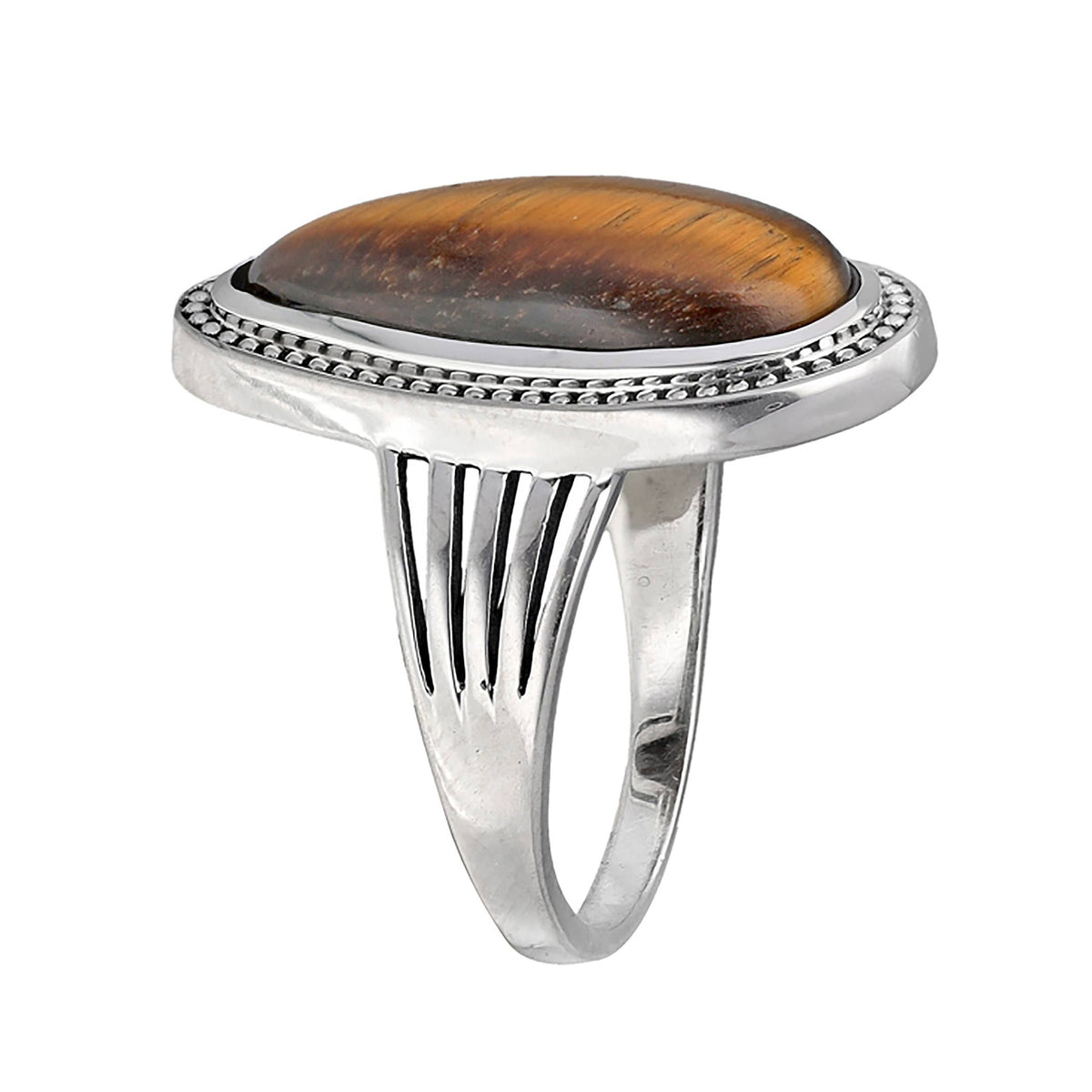 Bohemian Oval Tiger's Eye Ring