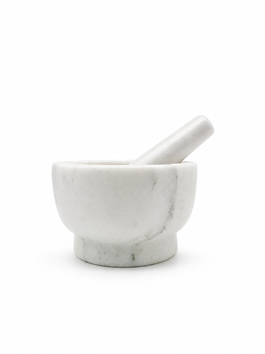 Marble Mortar Pestle 7"