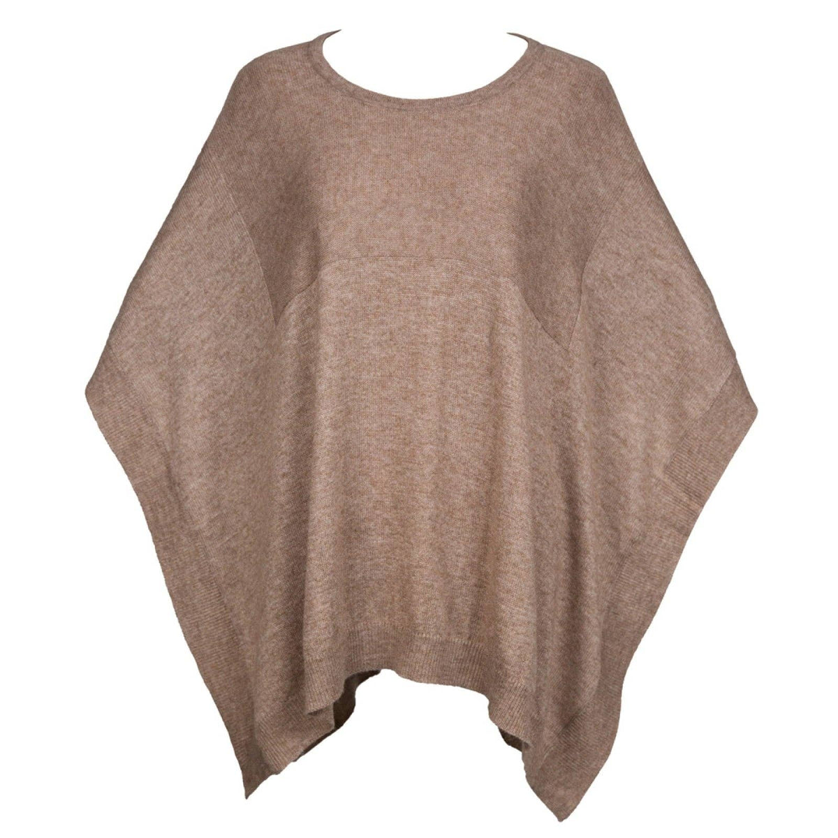 Round Neck Free Style Cashmere Poncho