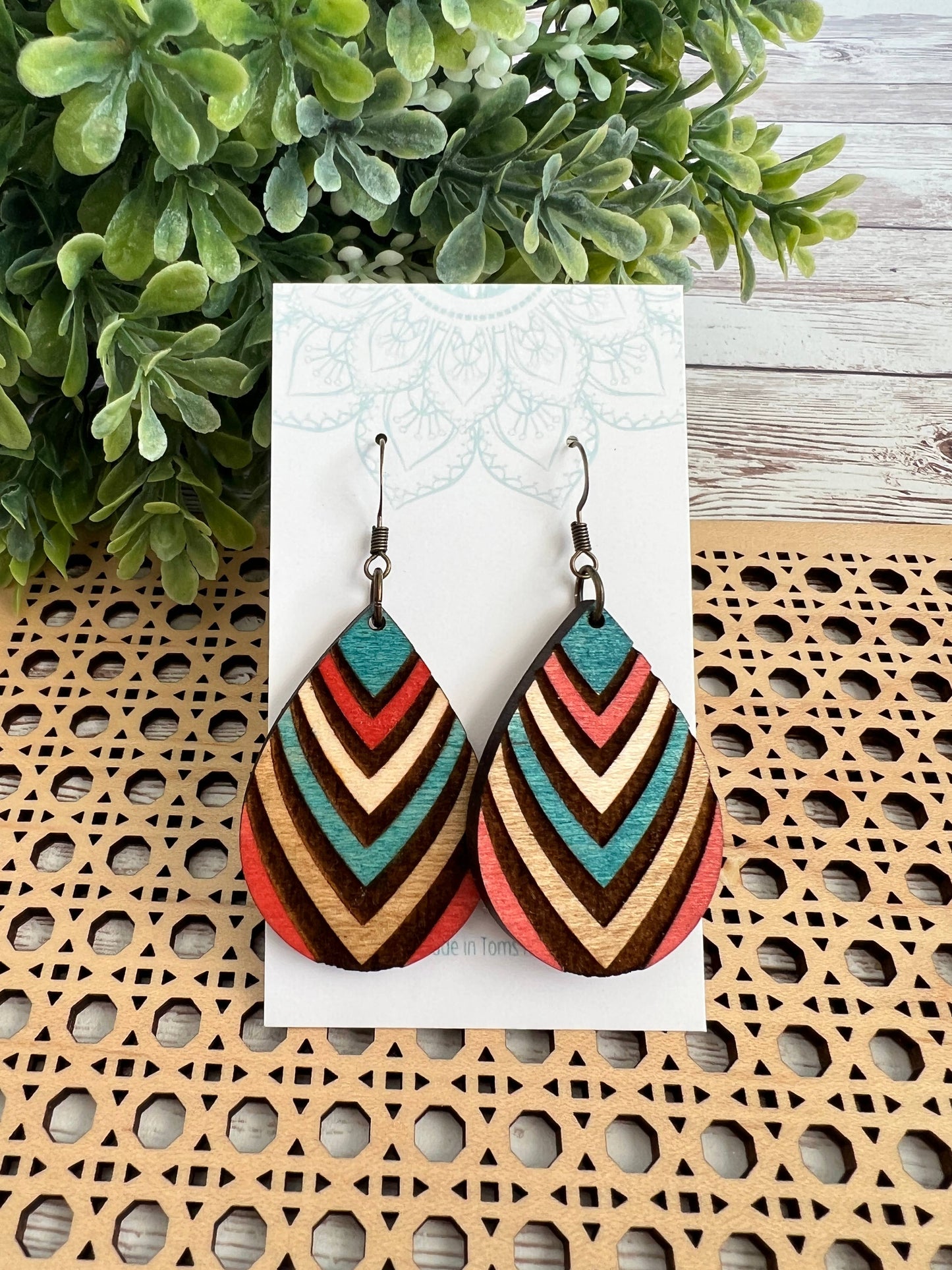 Maple Wood Hoop Earrings  