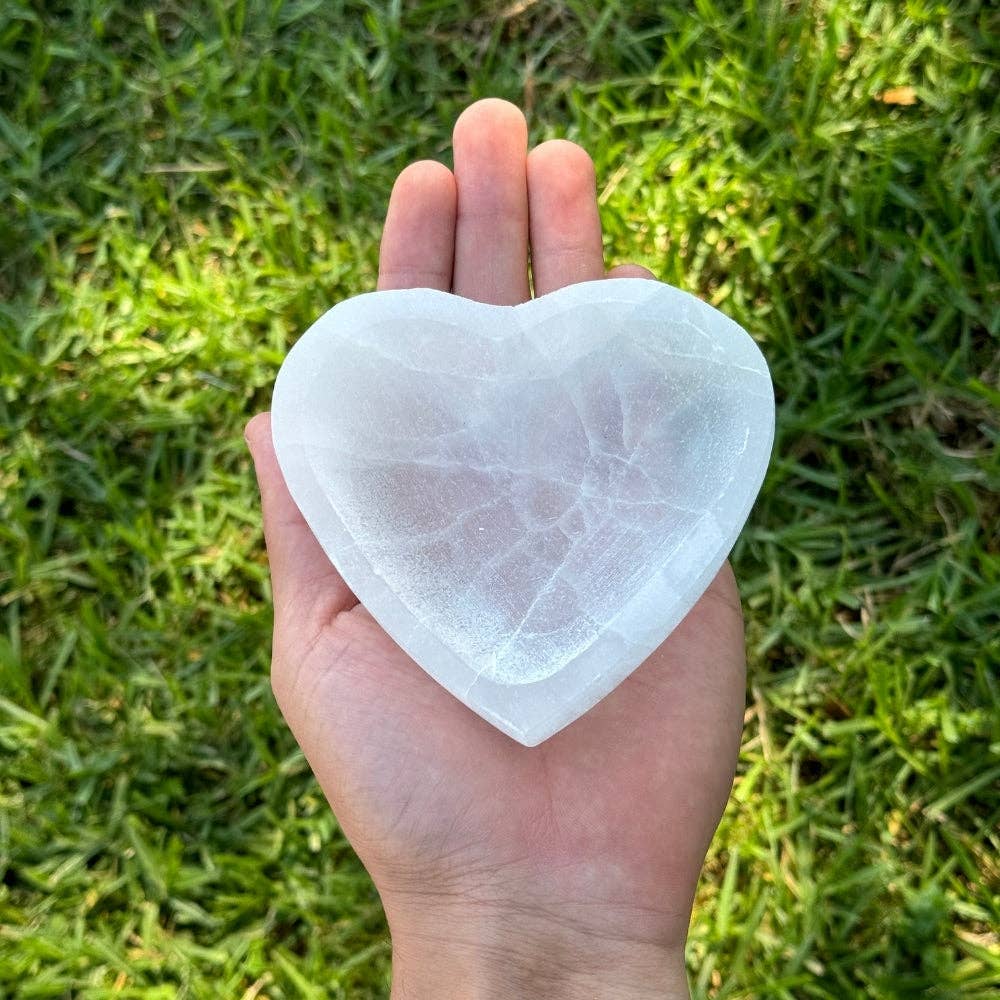 Selenite Heart Charging Bowl,