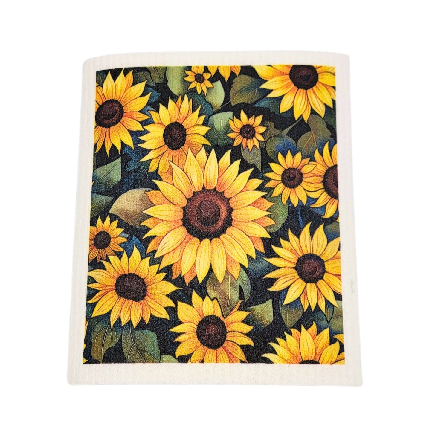 Summer Sunflower Fields Swedish Dishcloths
