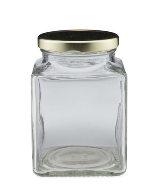 Clear Glass Square Jar