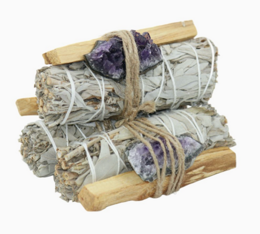 Sage Bundle - Amethyst Crystal