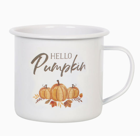 Hello Pumpkin Enamel Mug