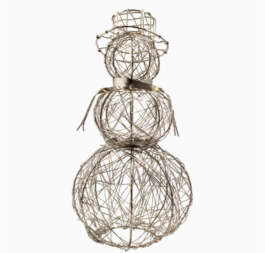 Silver Wire Snowman