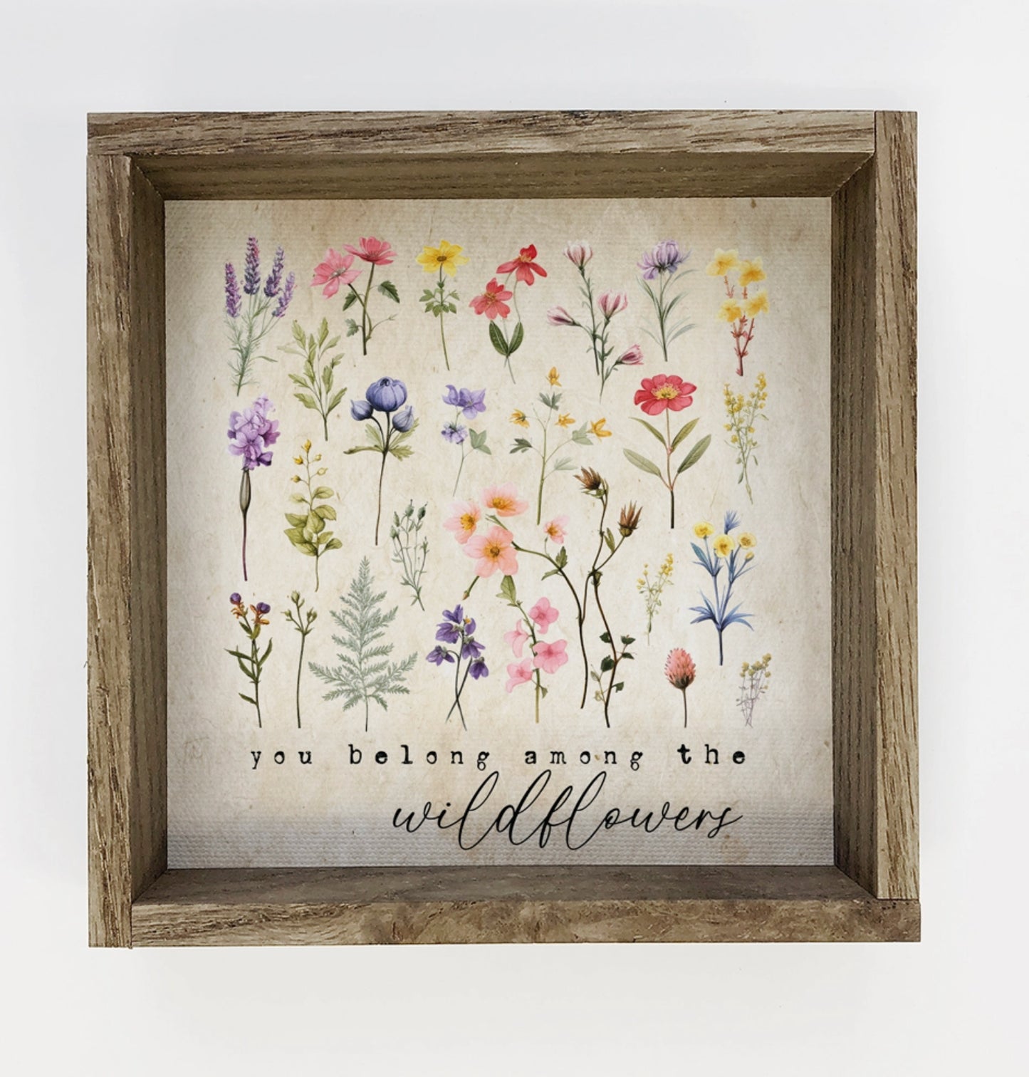 You Belong Among the Wildflowers - Framed Canvas Wall Art