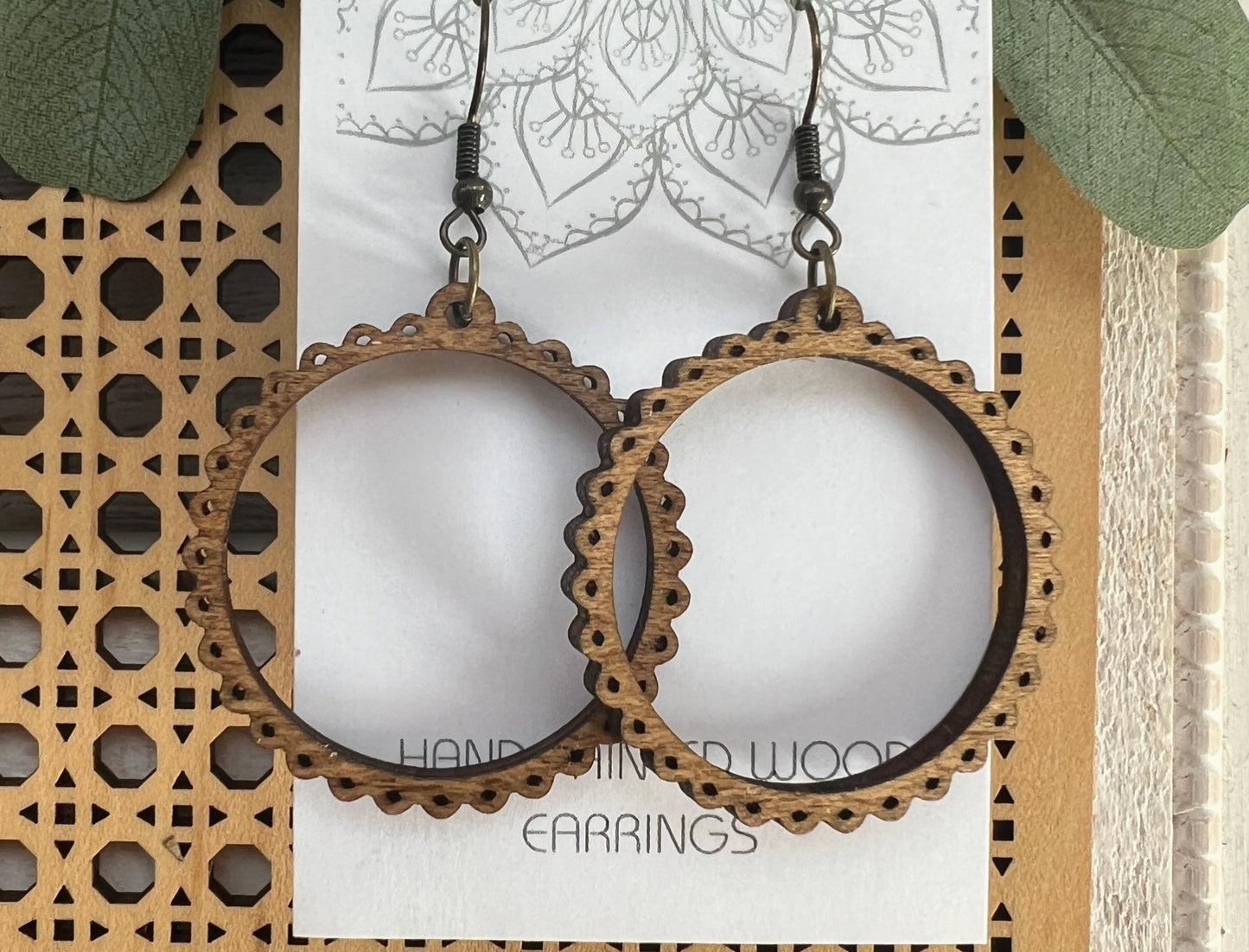 Boho Lightweight Maple  Wood Hoop