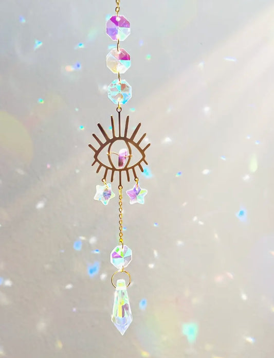 Amethyst Eye Crystal Suncatcher