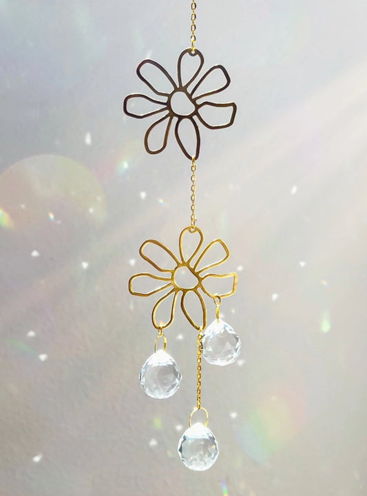 Daisy Crystal Suncatcher Rainbow Prism