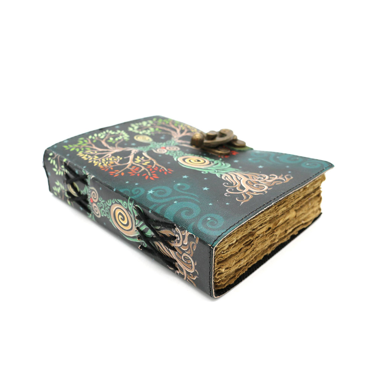 Blank Leather Journal - Embossed Goddess of Life