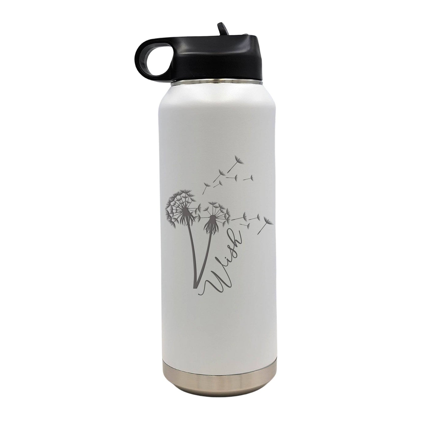 Dandelion Wish Design - Engraved Summer Water Bottle