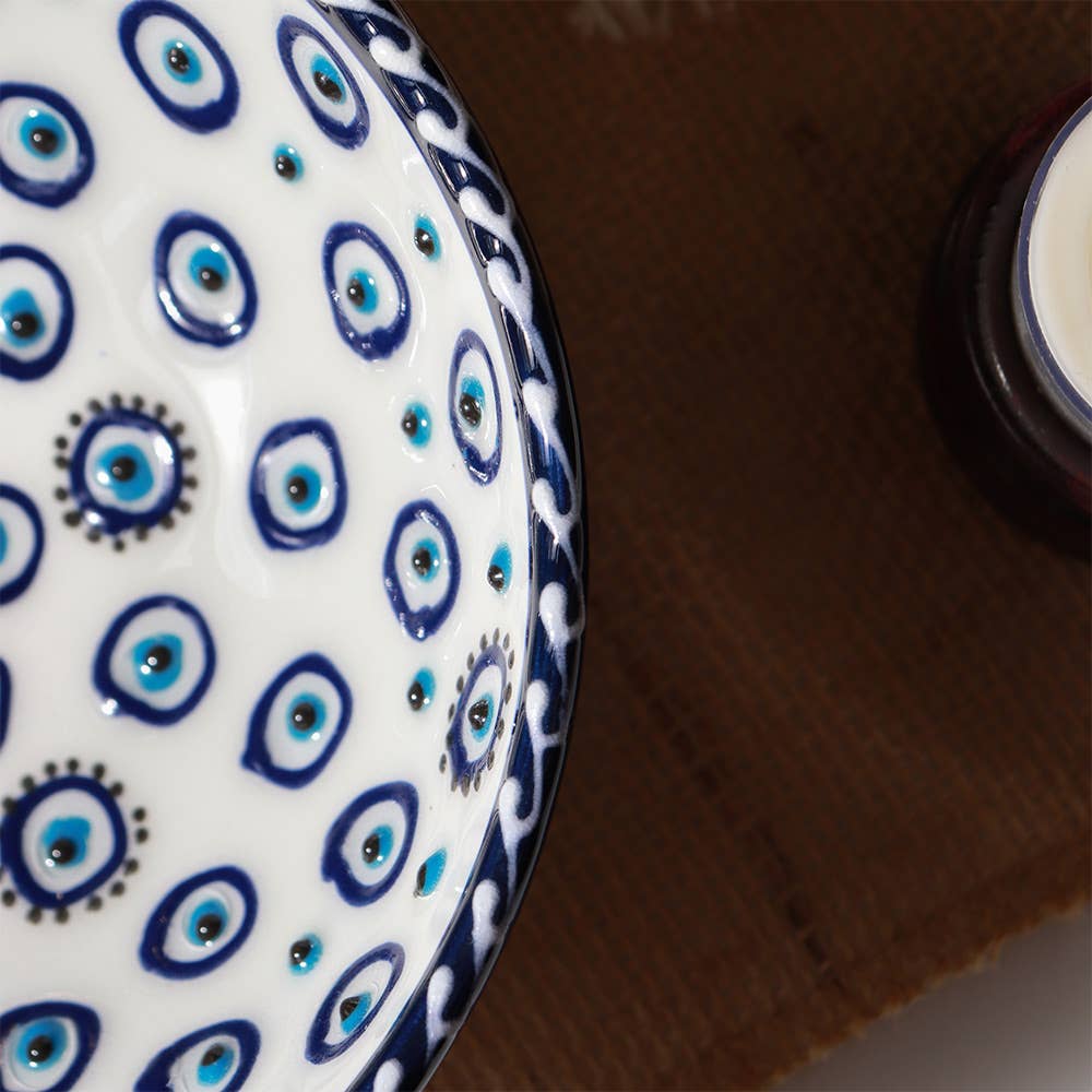 Hand Painted Evil Eye Ceramic Medium Bowl