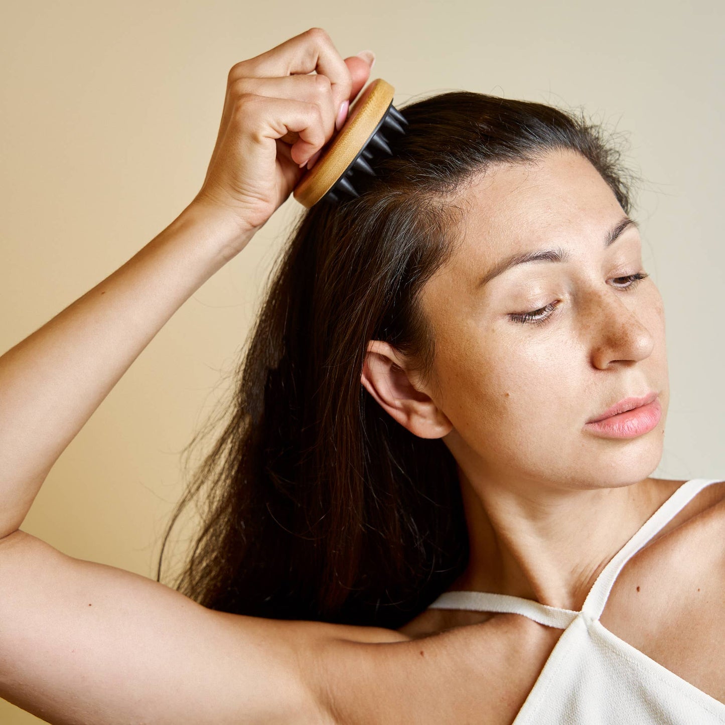 Bamboo and Silicone Scalp and Body Massager