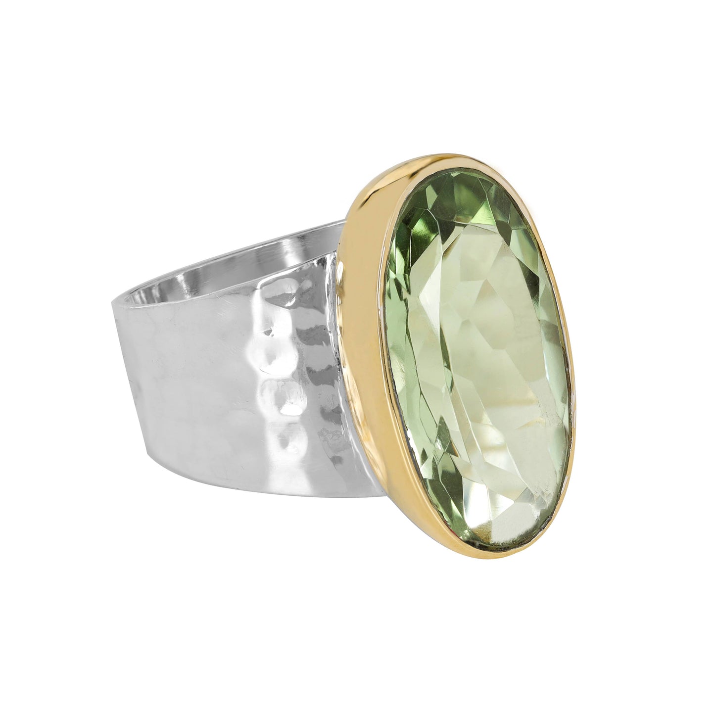 925 Sterling Silver Green Amethyst Verdant Mirage Ring