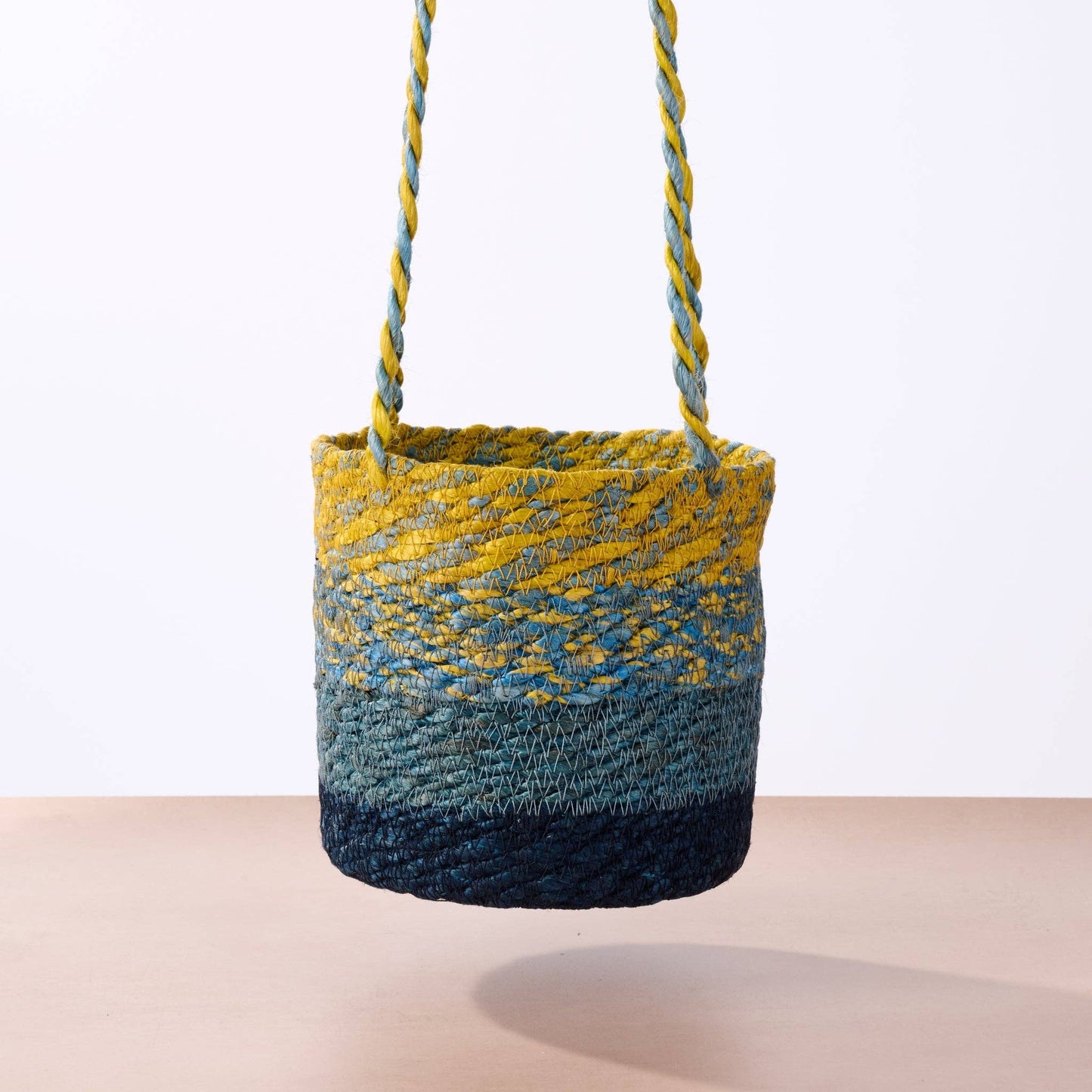 Buna Jute Plant Hanger - Blue