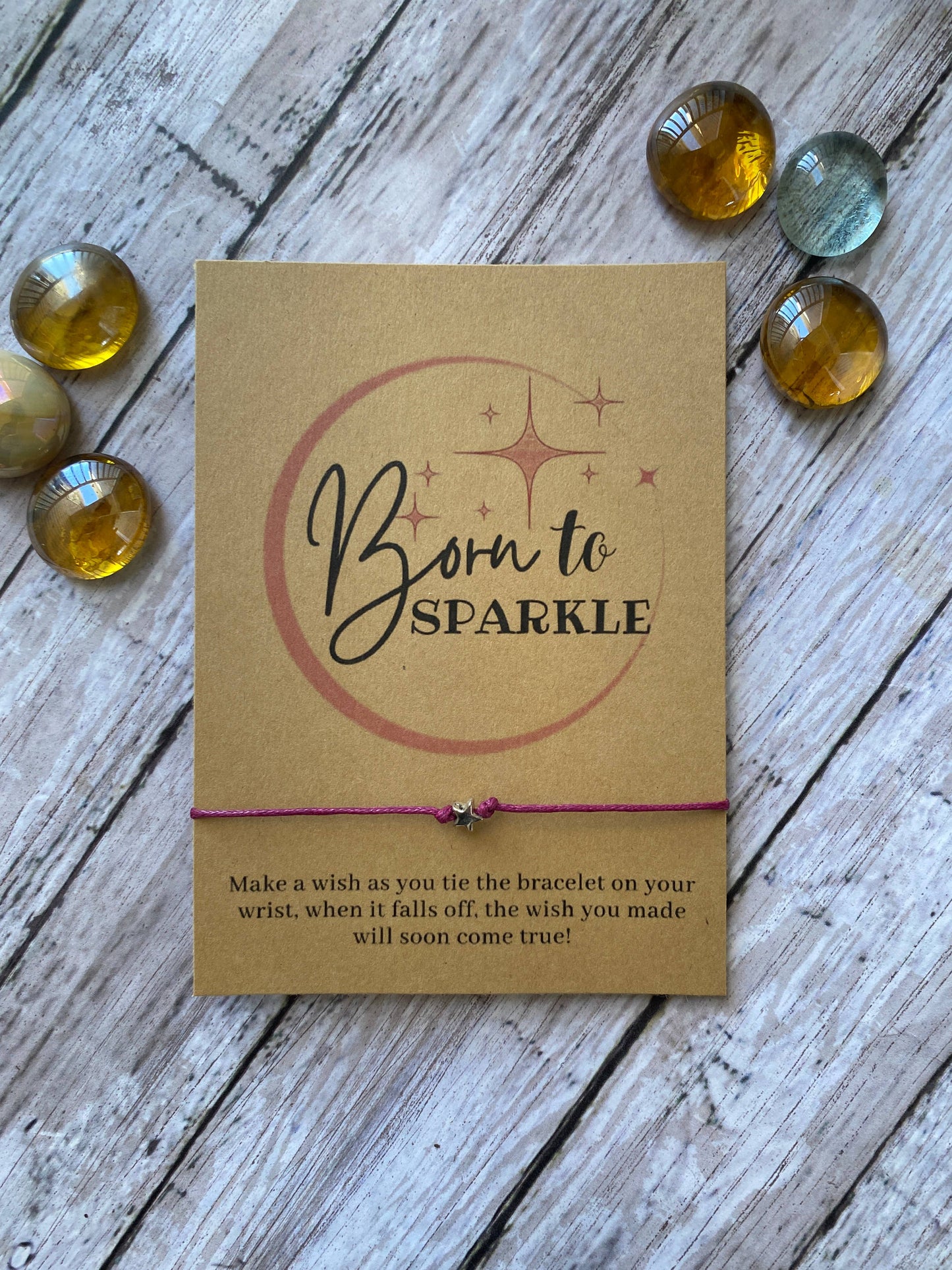 "Born To Sparkle" Wish Bracelet
