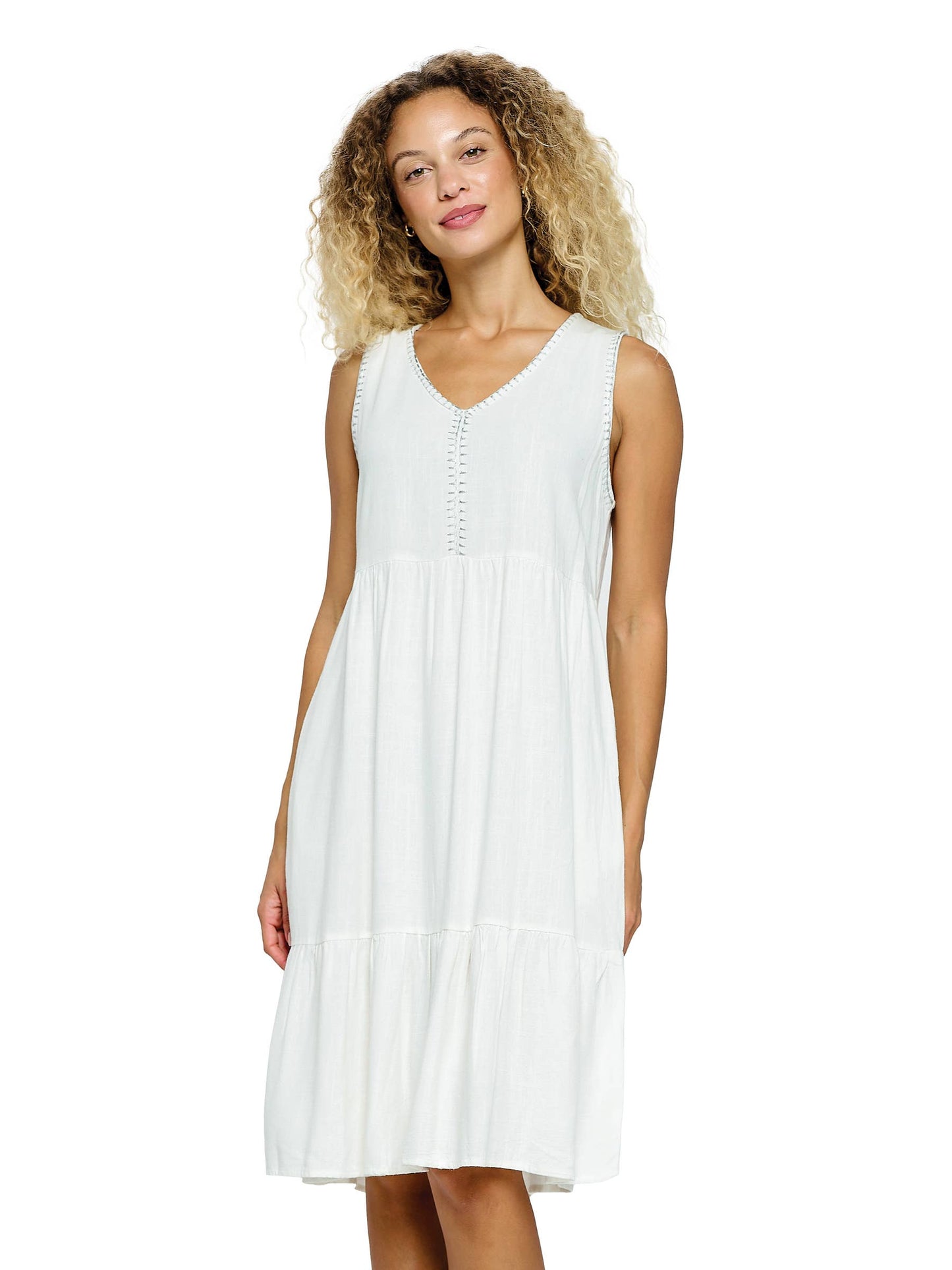 Boho Dress Hand-stitched Details