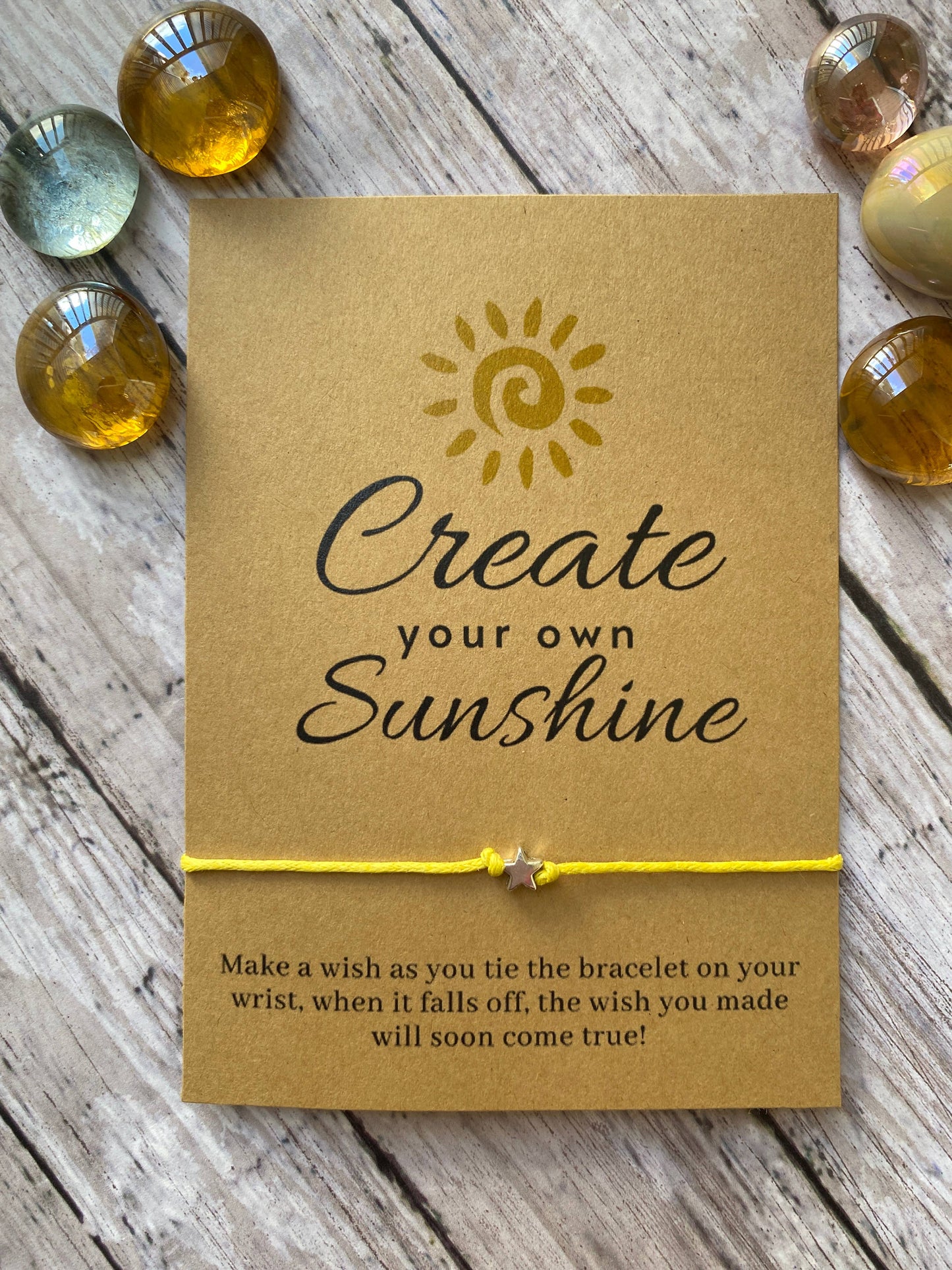 "Create Your Own Sunshine" Wish Bracelet