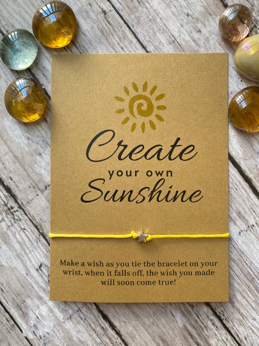 "Create Your Own Sunshine" Wish Bracelet