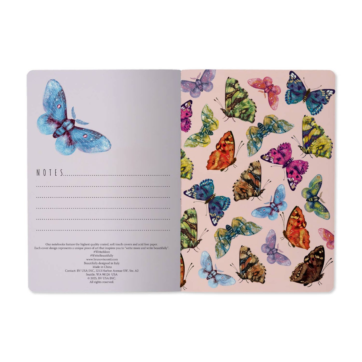 Notebook - Butterflies on Blue