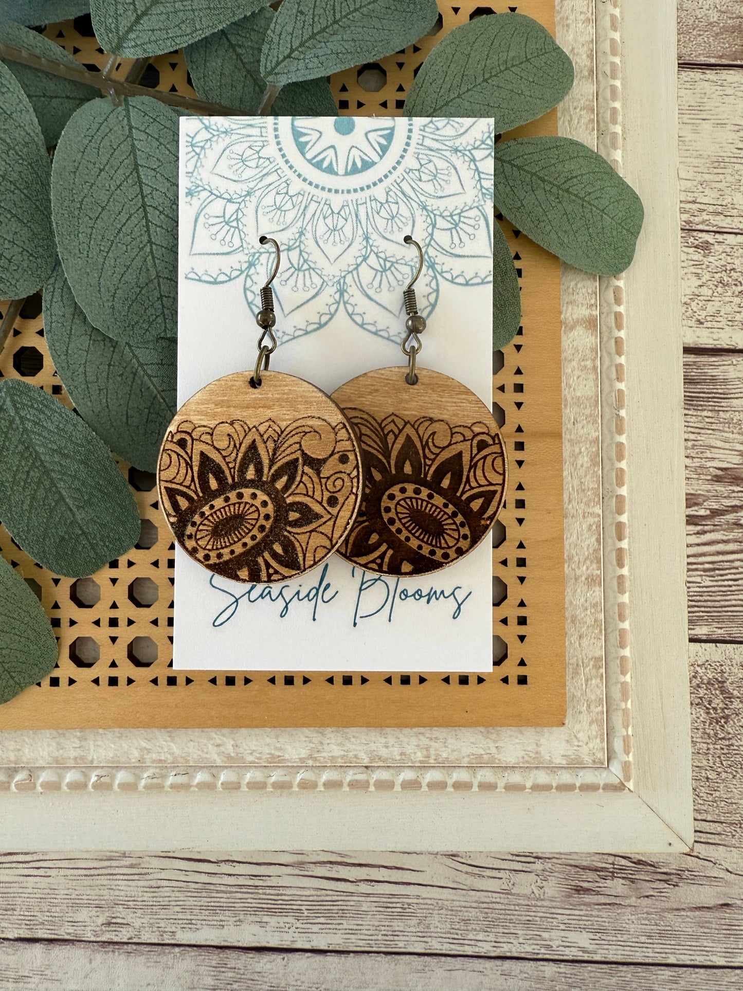 Maple Wood Bohemian Earrings  
