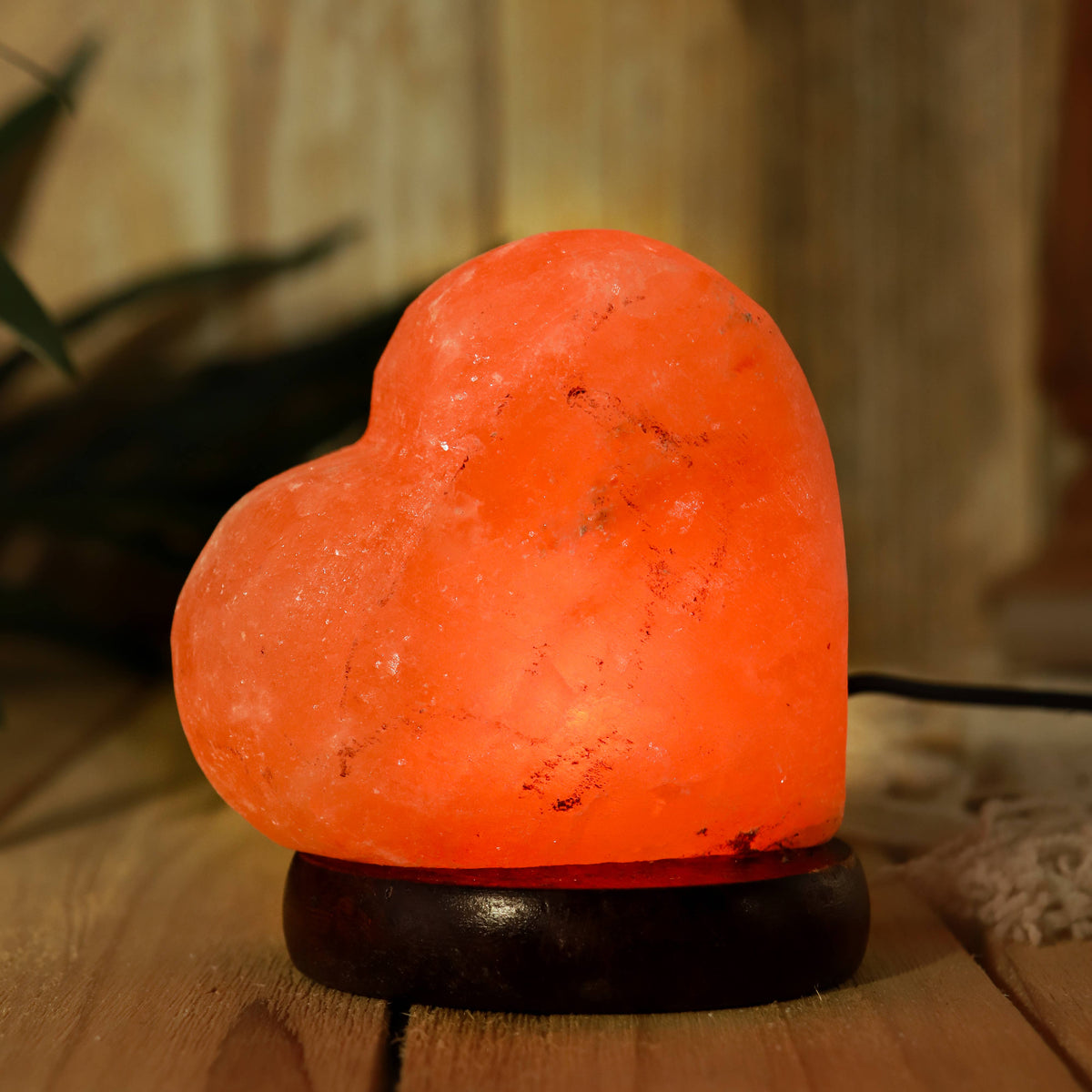 Himalayan Salt Heart Lamp with USB