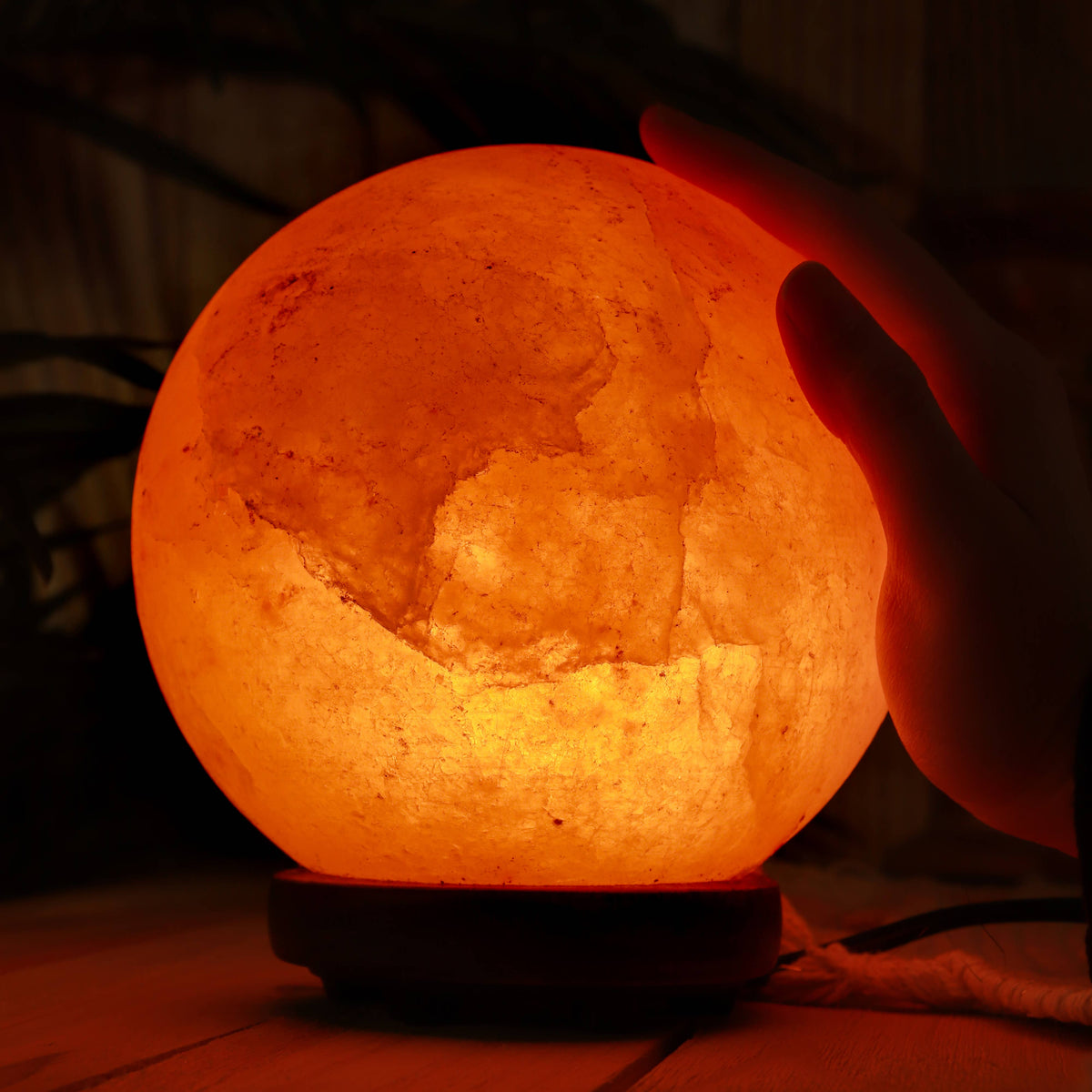Himalayan Salt Crystal Globe Lamp