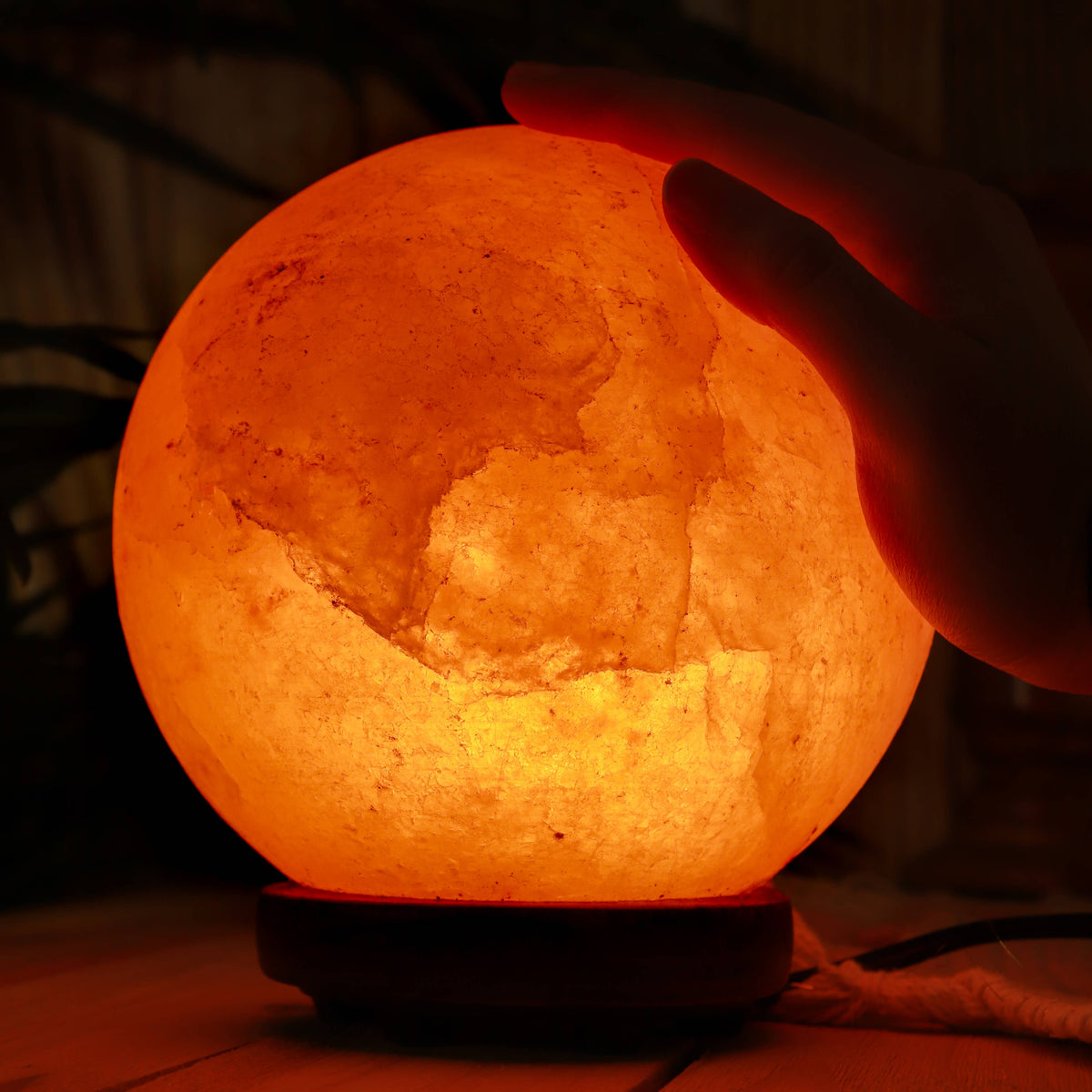 Himalayan Salt Crystal Globe Lamp
