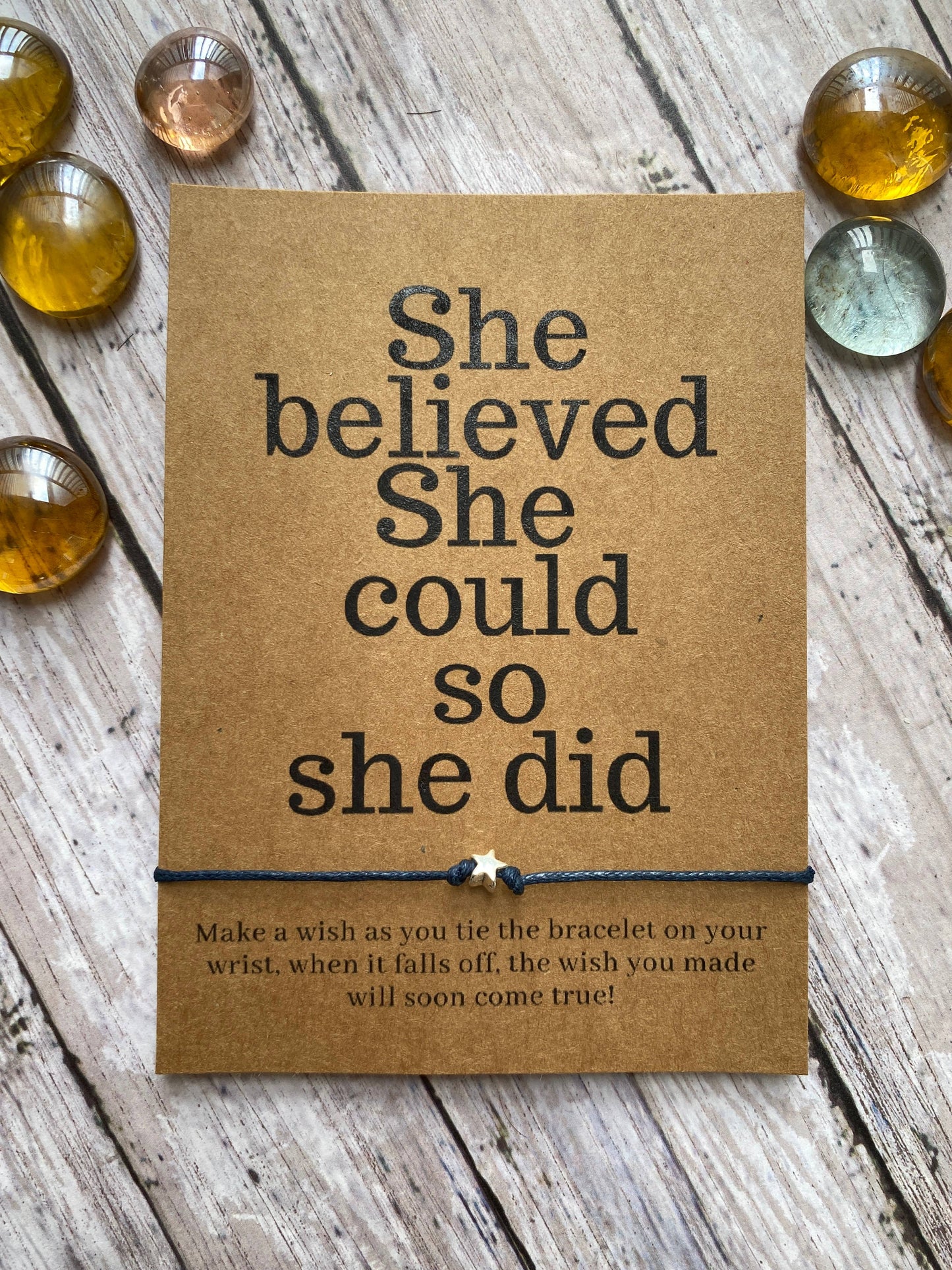 "She Believed" Wish Bracelet