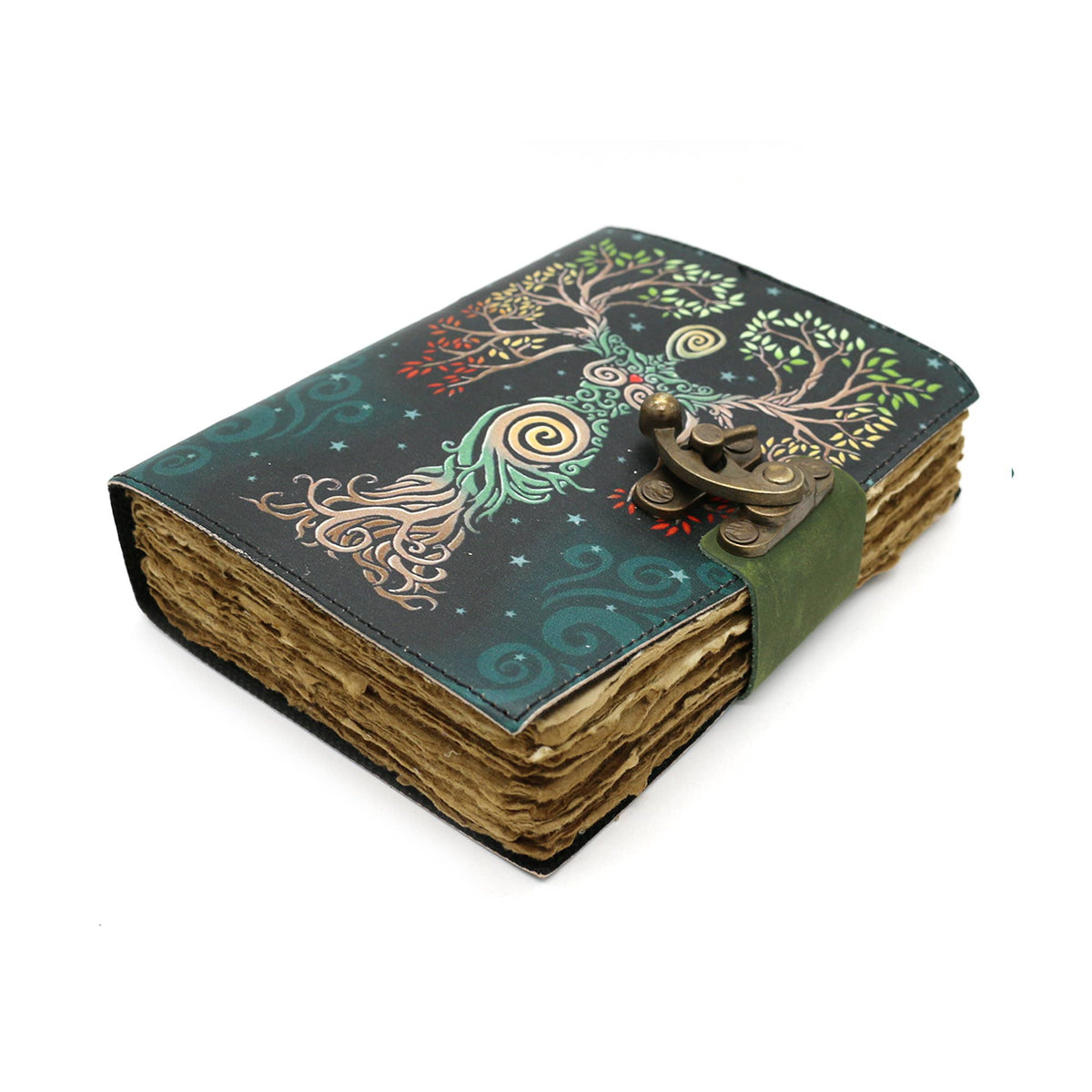 Blank Leather Journal - Embossed Goddess of Life