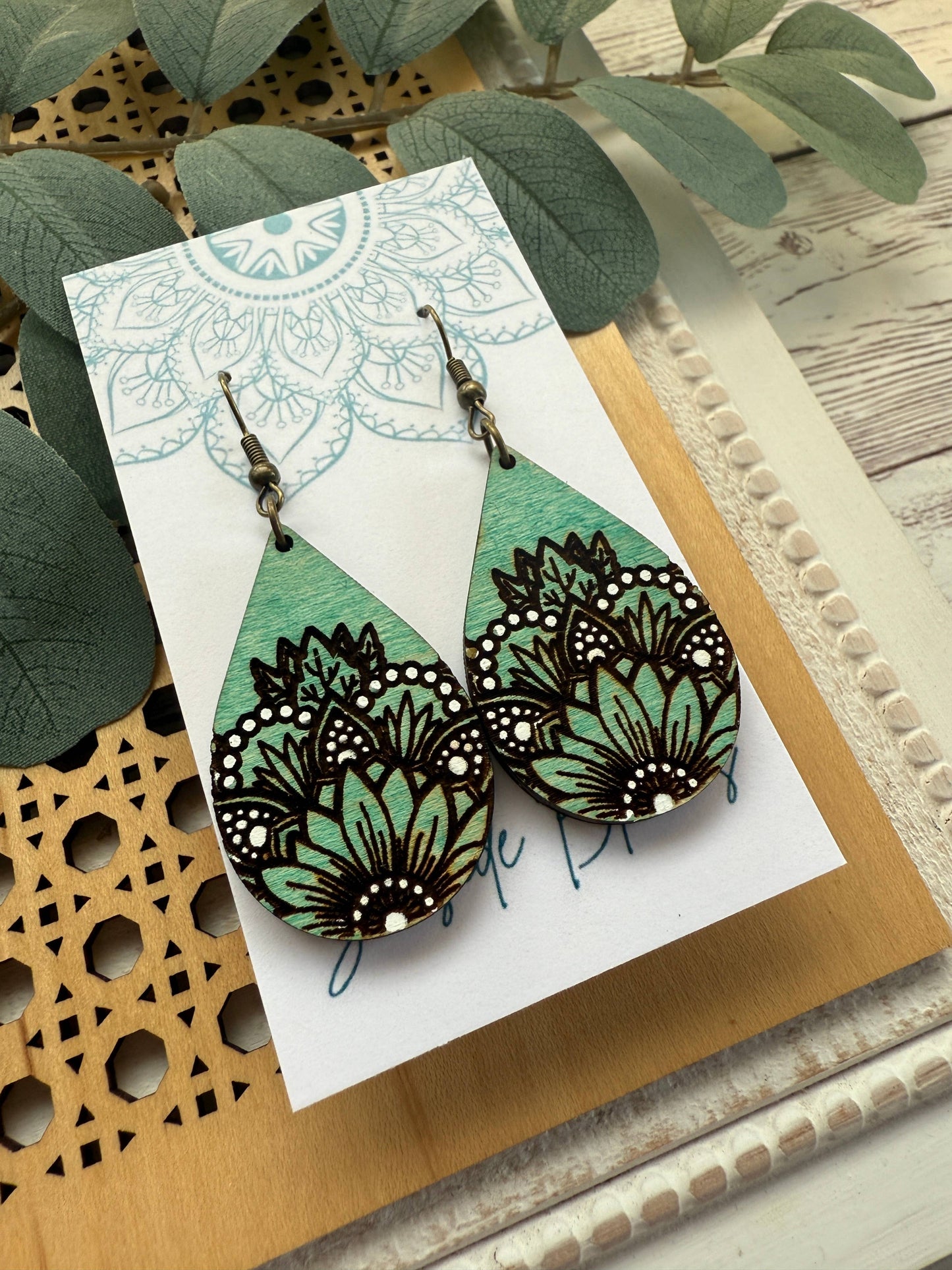 Maple Wood Earrings - Boho