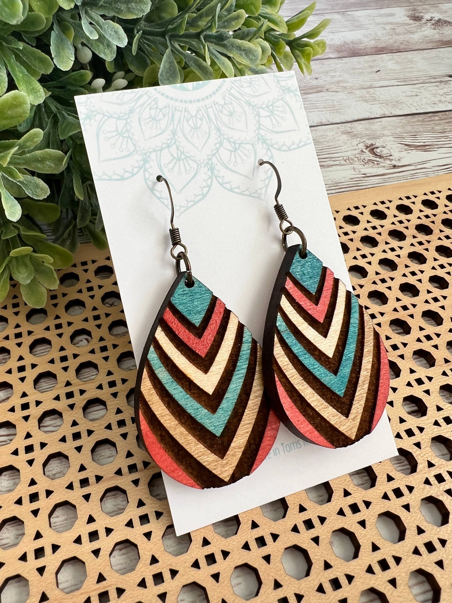 Maple Wood Hoop Earrings  