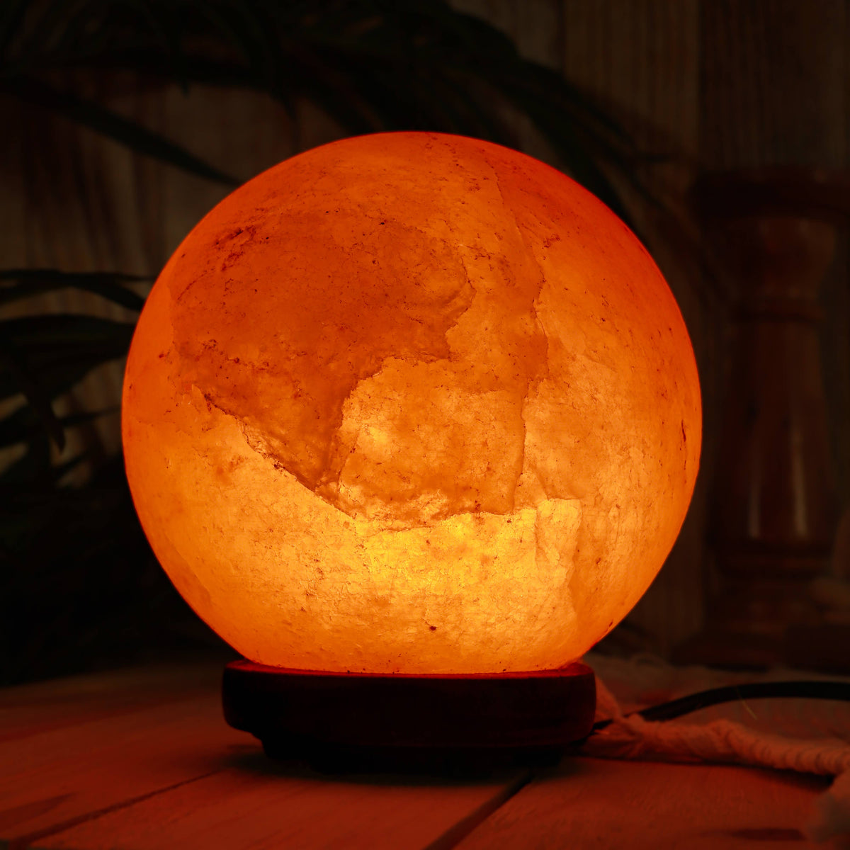 Himalayan Salt Crystal Globe Lamp
