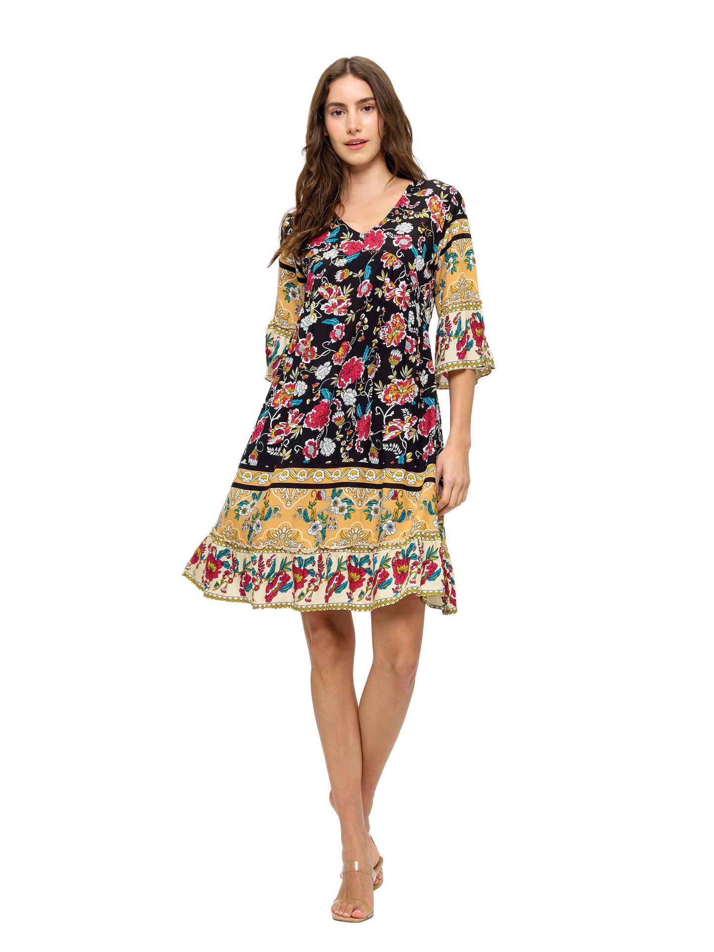 Floral Bloom Ruffled Dress