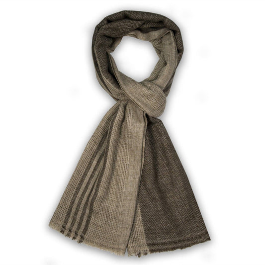 Natural Cashmere Scarves with Pattern