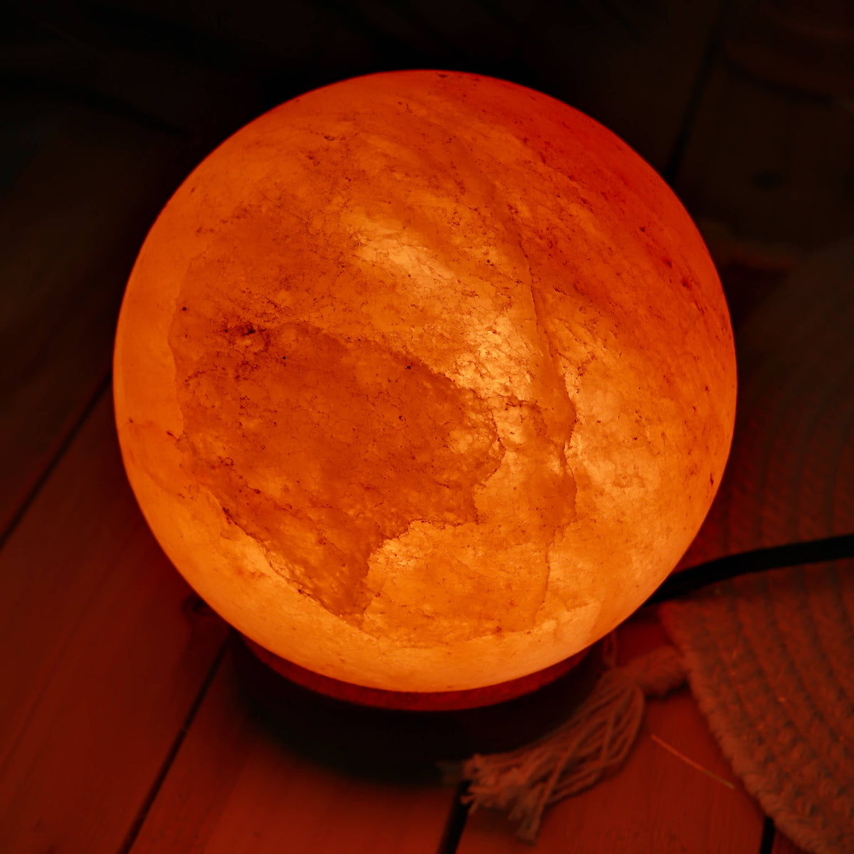 Himalayan Salt Crystal Globe Lamp