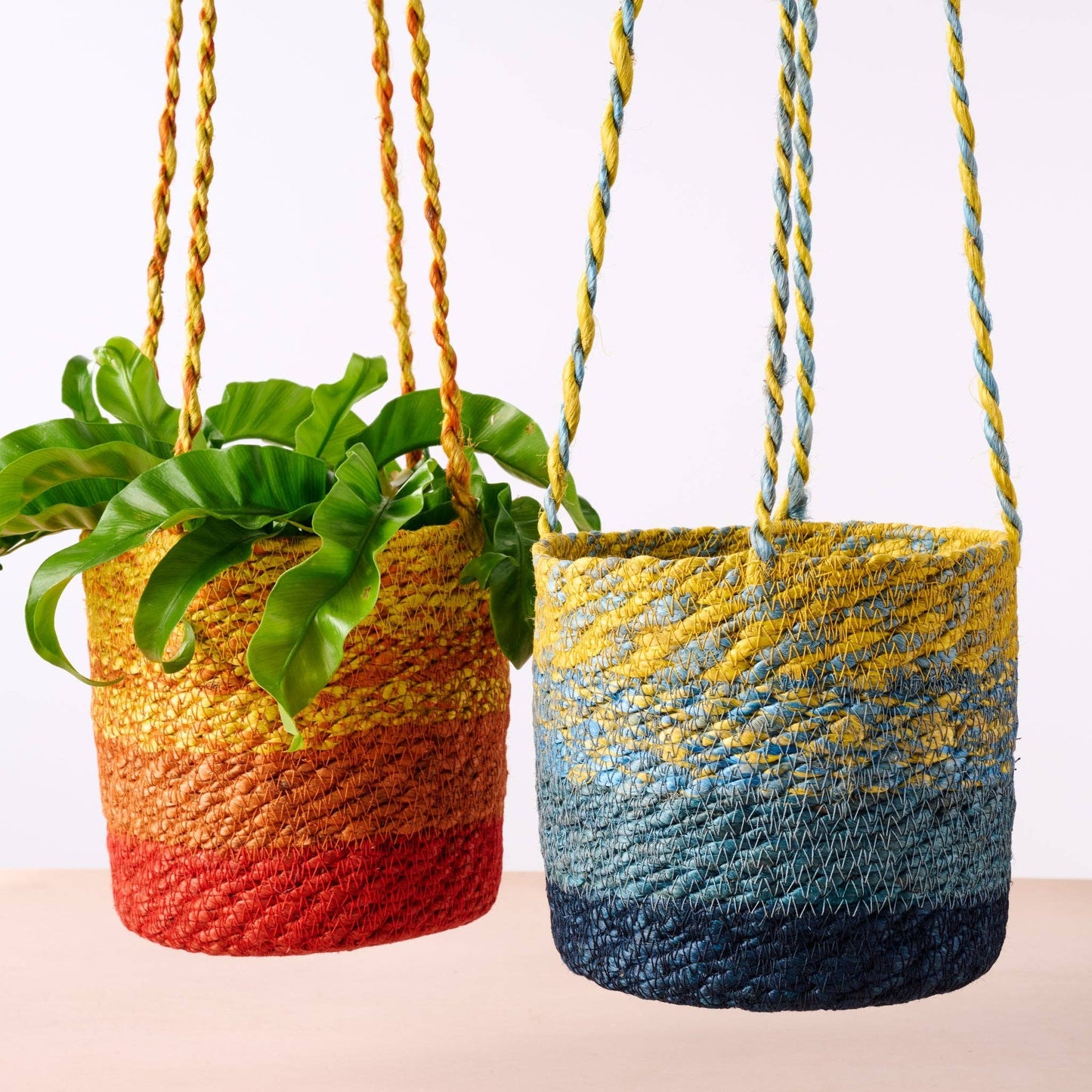 Buna Jute Plant Hanger - Blue